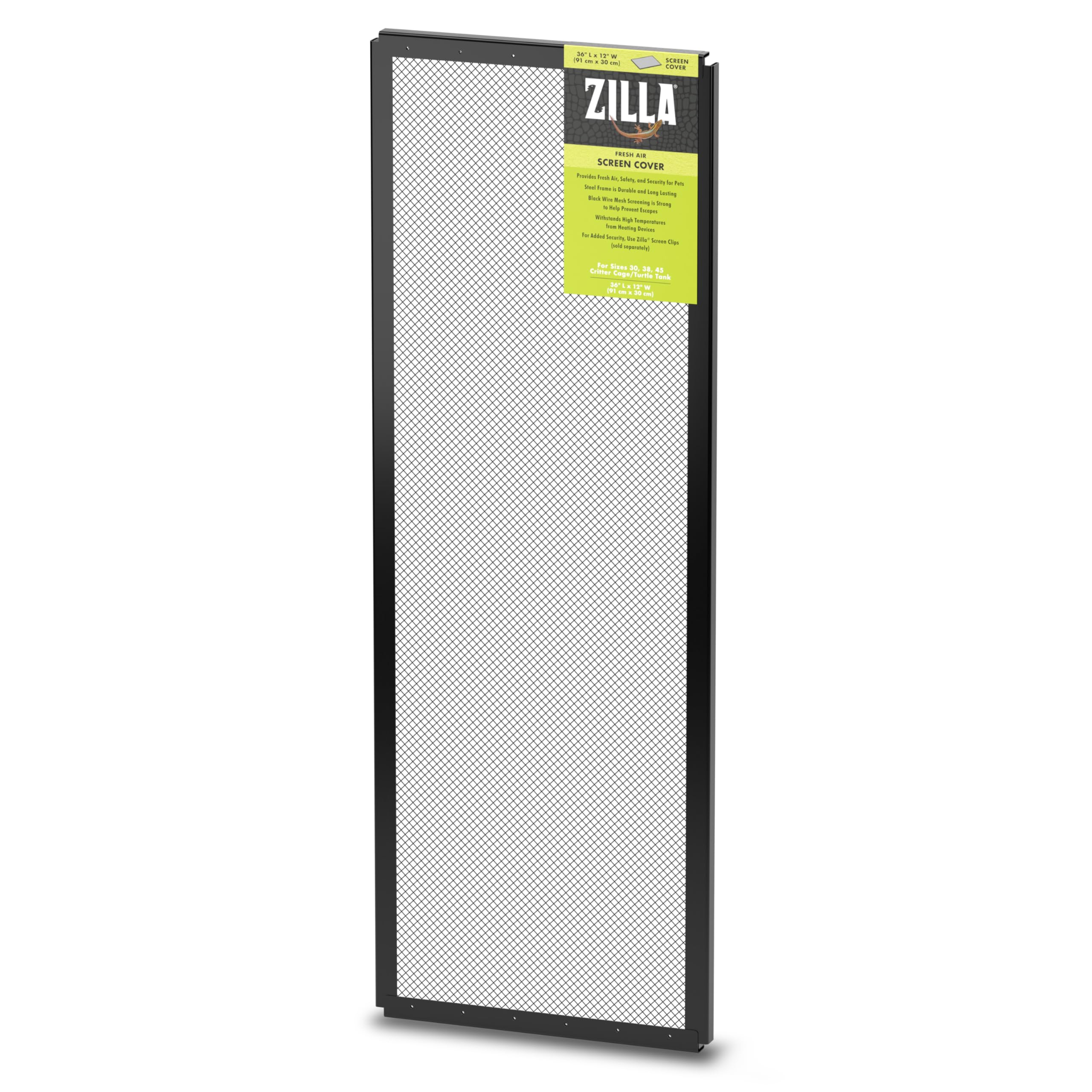Zilla Reptile Terrarium Covers Fresh Air Screen, 36X12-Inch