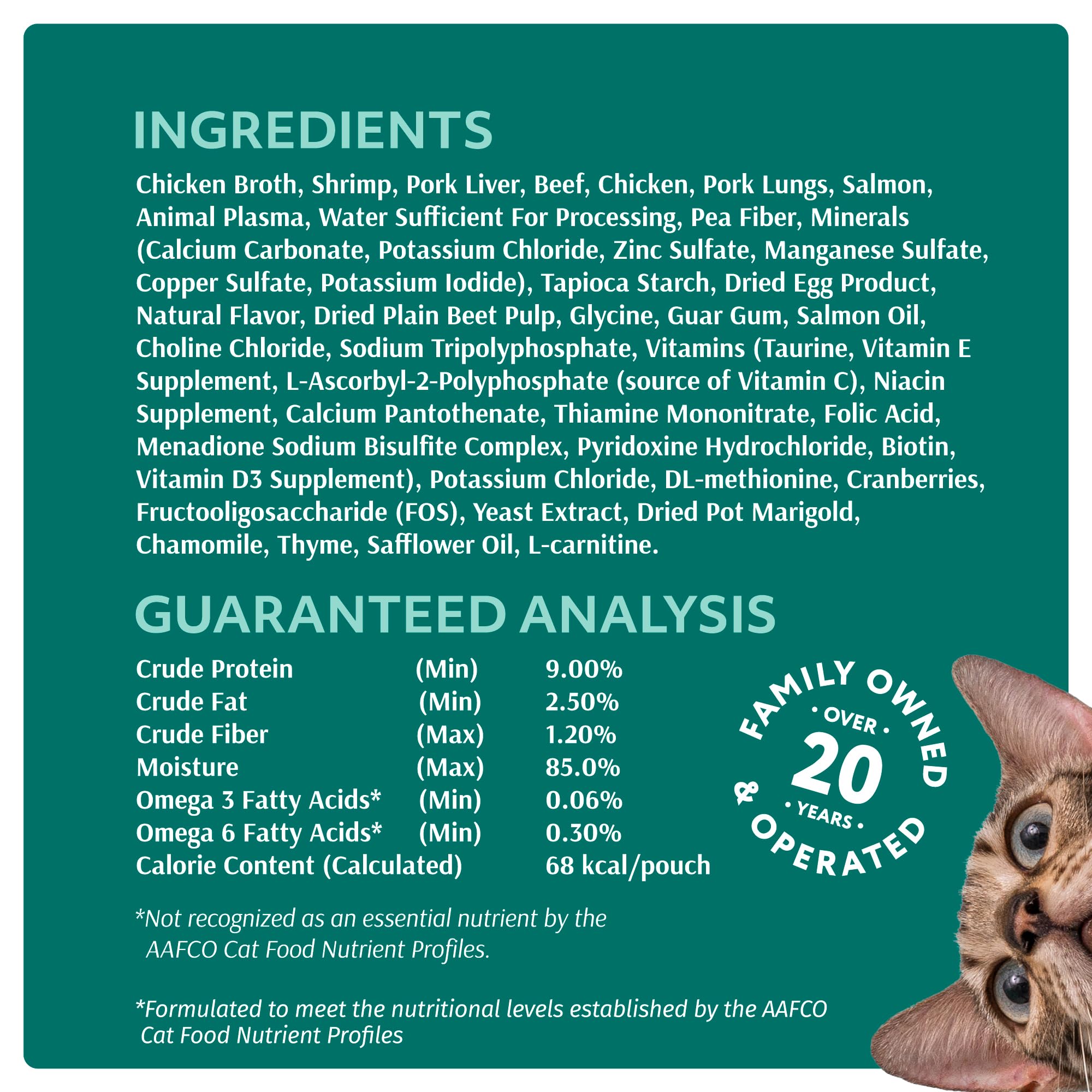 Optimeal Grain-Free Wet Cat Food Pouches - Shrimp & Salmon in Savory Gravy, High Protein & Moisture-Rich Tender Morsels, Indoor