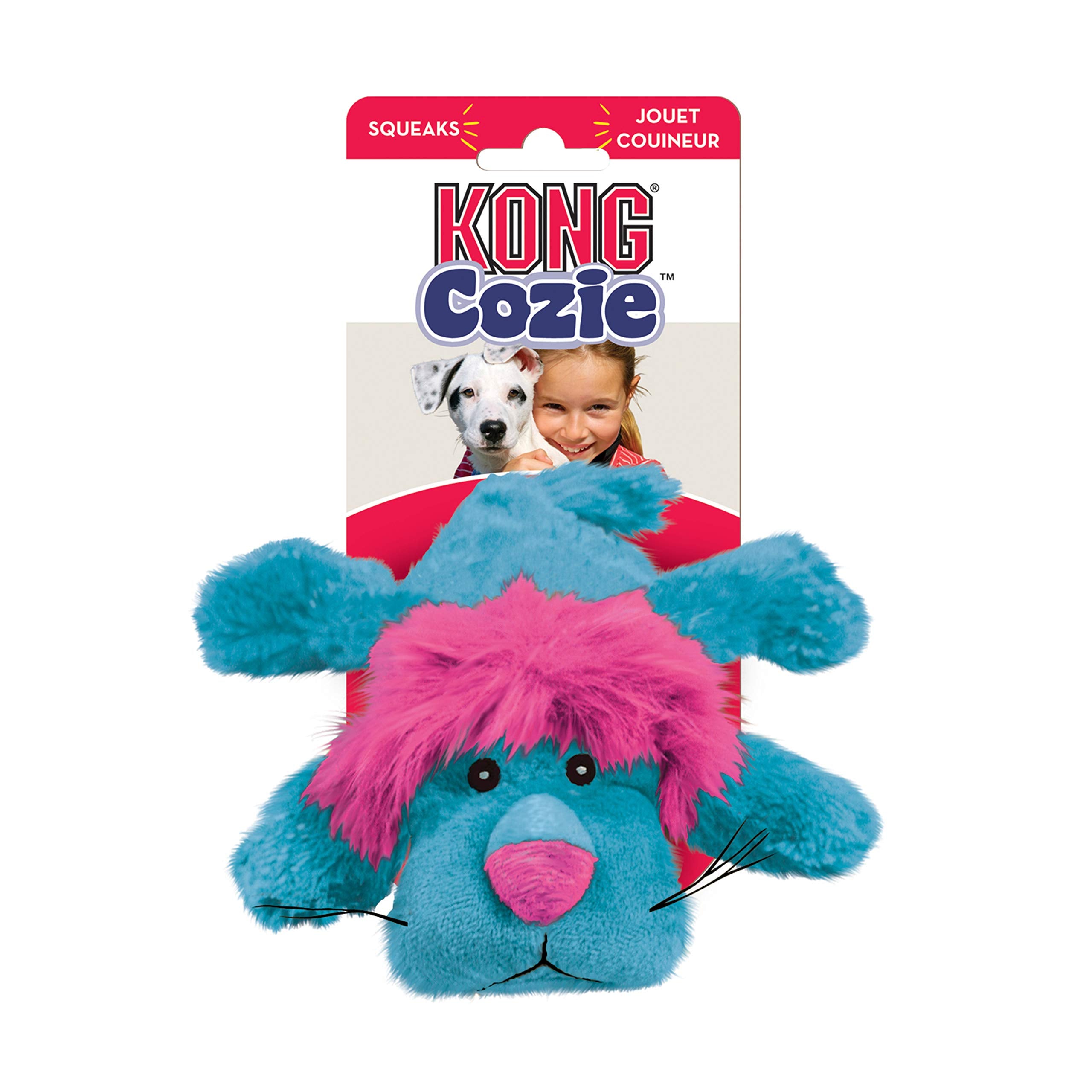 Kong - Cozie King Lion - Indoor Cuddle Squeaky Plush Dog Toy - For Medium Dogs