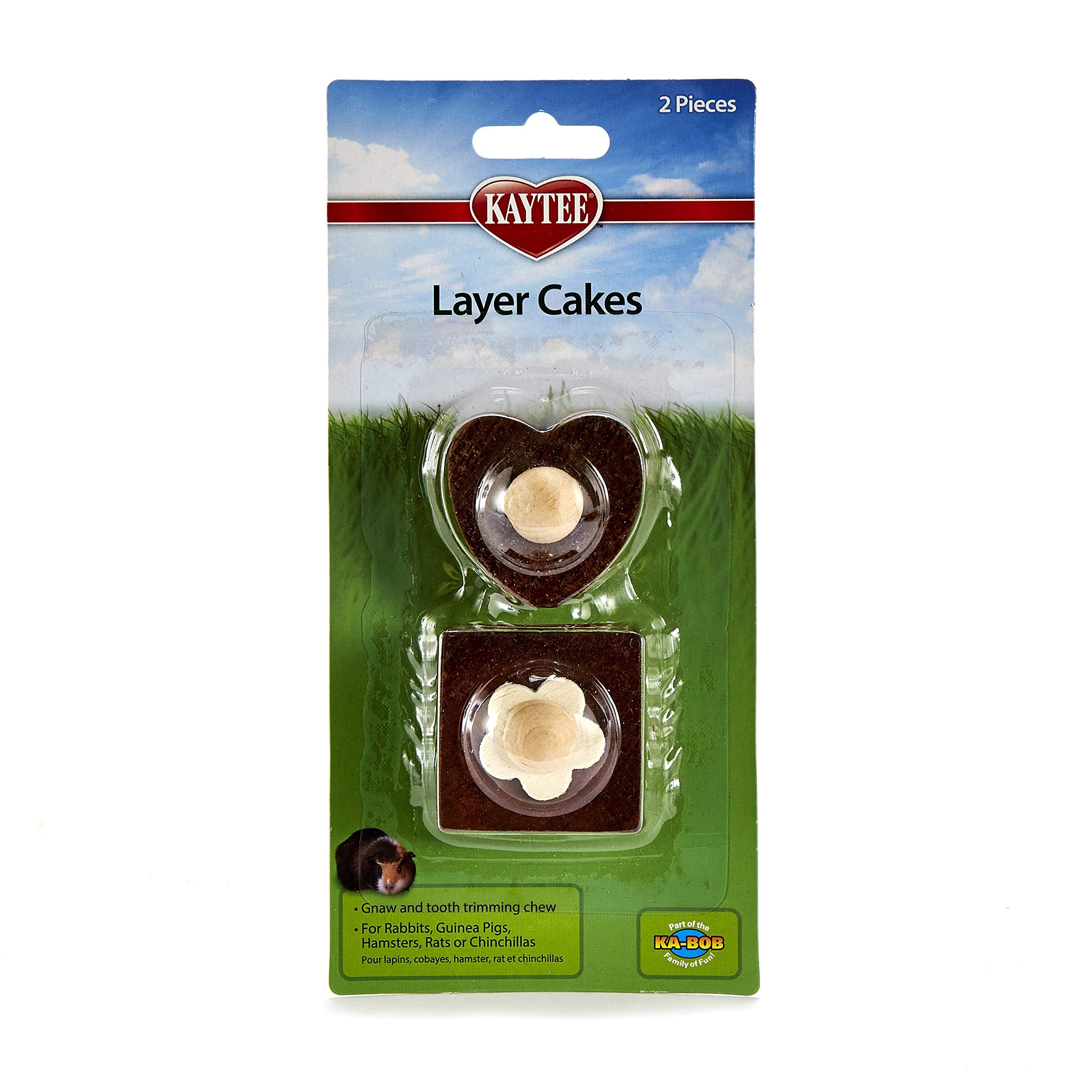Kaytee Chew Toy Layer Cakes For Guinea Pigs, Hamsters, Rabbits, Pet Rats and Chinchillas, 2 Count