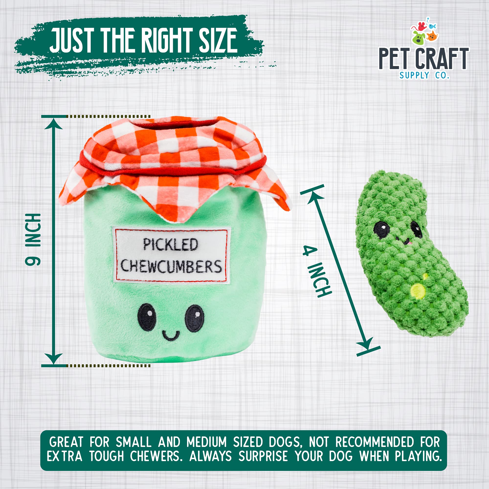 Pet Craft Supply Hide and Seek Plush Dog Toys - 4 Piece Set, Interactive Crinkle Squeaky Chew Puzzle for Medium Breeds