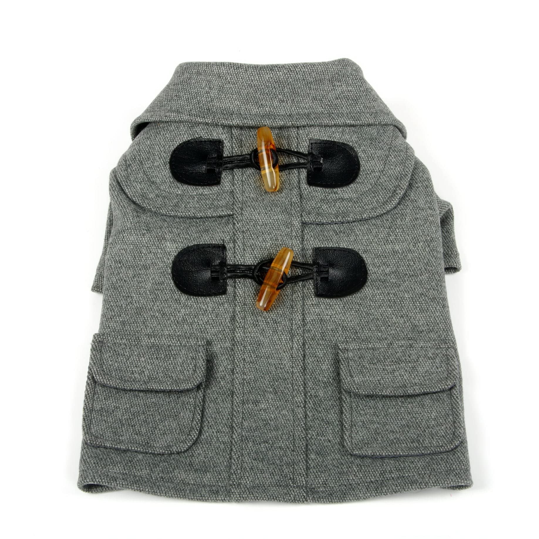Military Static Rivited Fashion Collared Wool Pet Coat(D0102H7LL3U.)