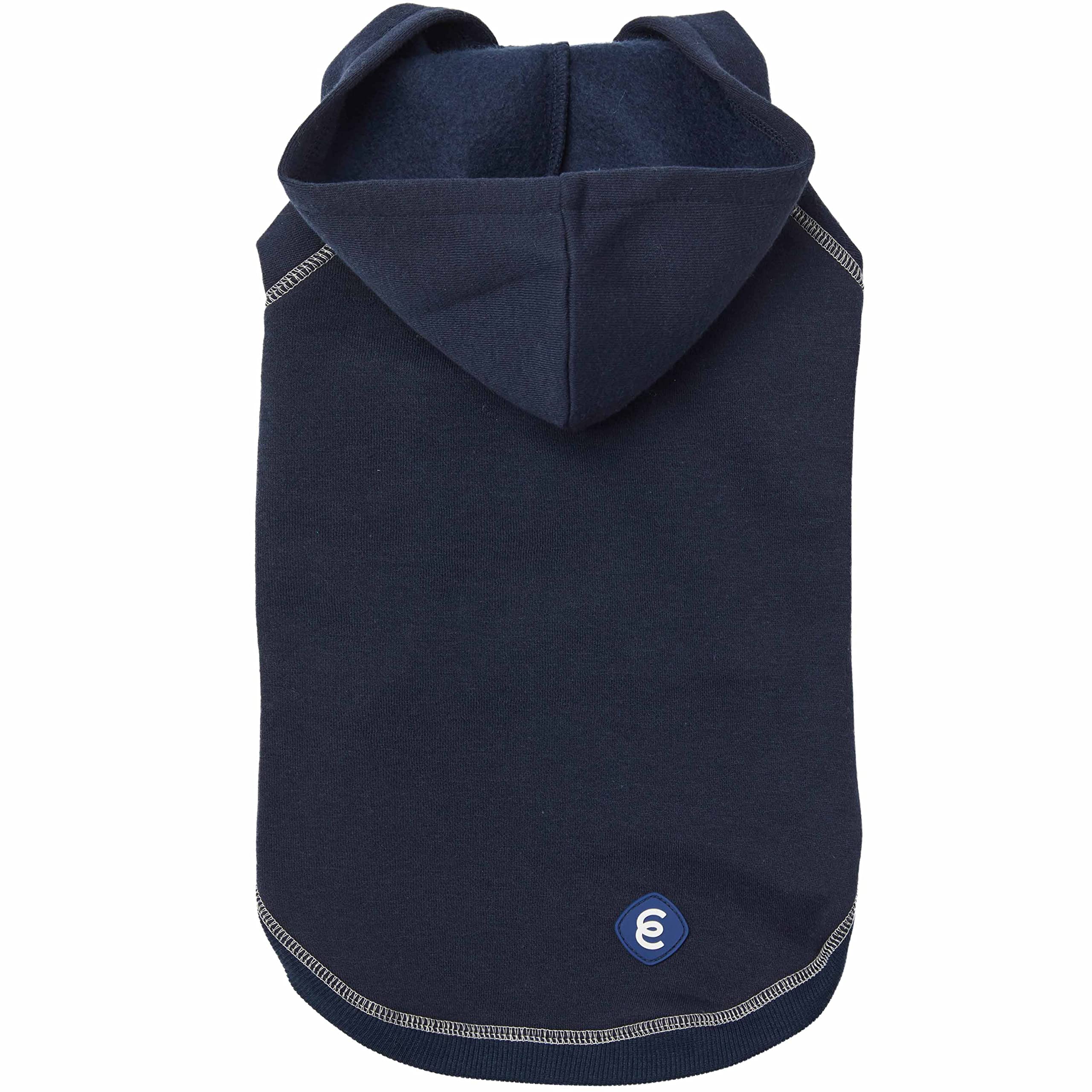 Blueberry Pet Essentials 2022/2023 New Soft & Comfy Better Basic Cotton Blend Dog Hoodie Sweatshirt In Midnight Blue, Back Length 16', Pack Of 1 Jacket For Dogs
