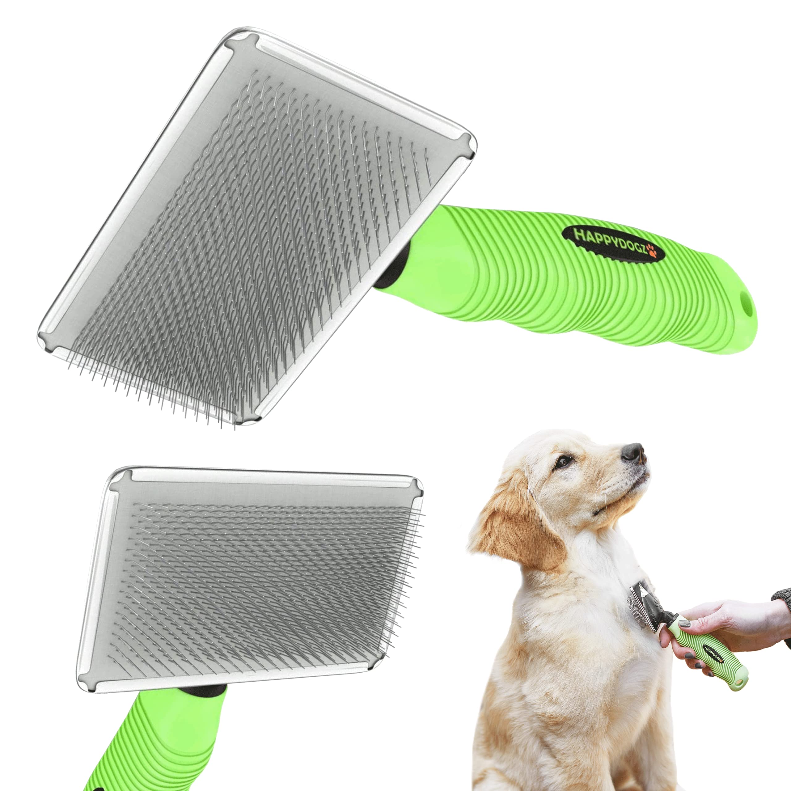 Slicker Dog Brush for Shedding Short Hair & Long Hair  Cat Brush & Dog Grooming Supplies, Deshedding for Single or Double Coate