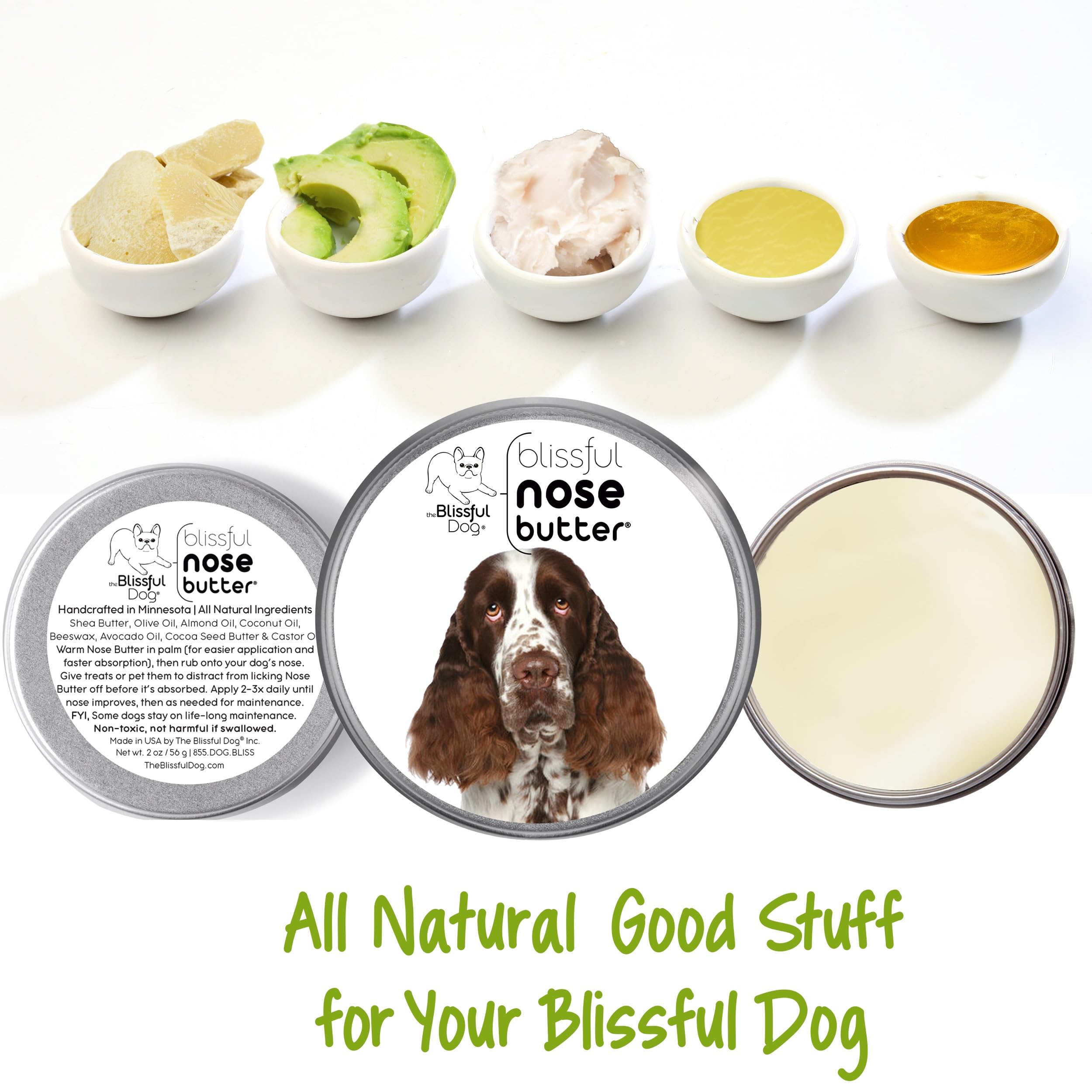 The Blissful Dog Nose Butter for Springer Spaniel - Unscented, 1 Ounce