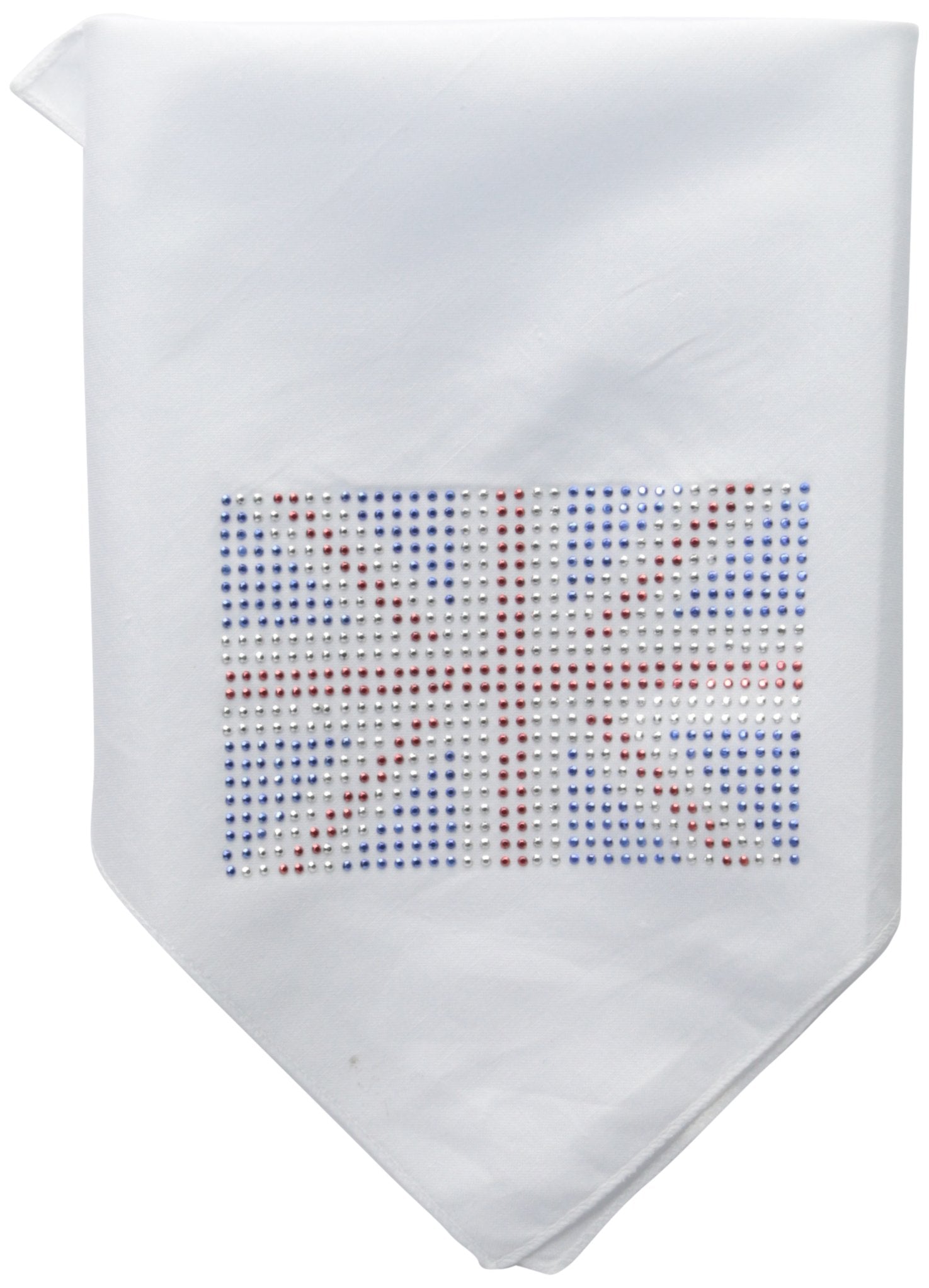 Pet and Dog Bandana Rhinestone, British Flag White Small