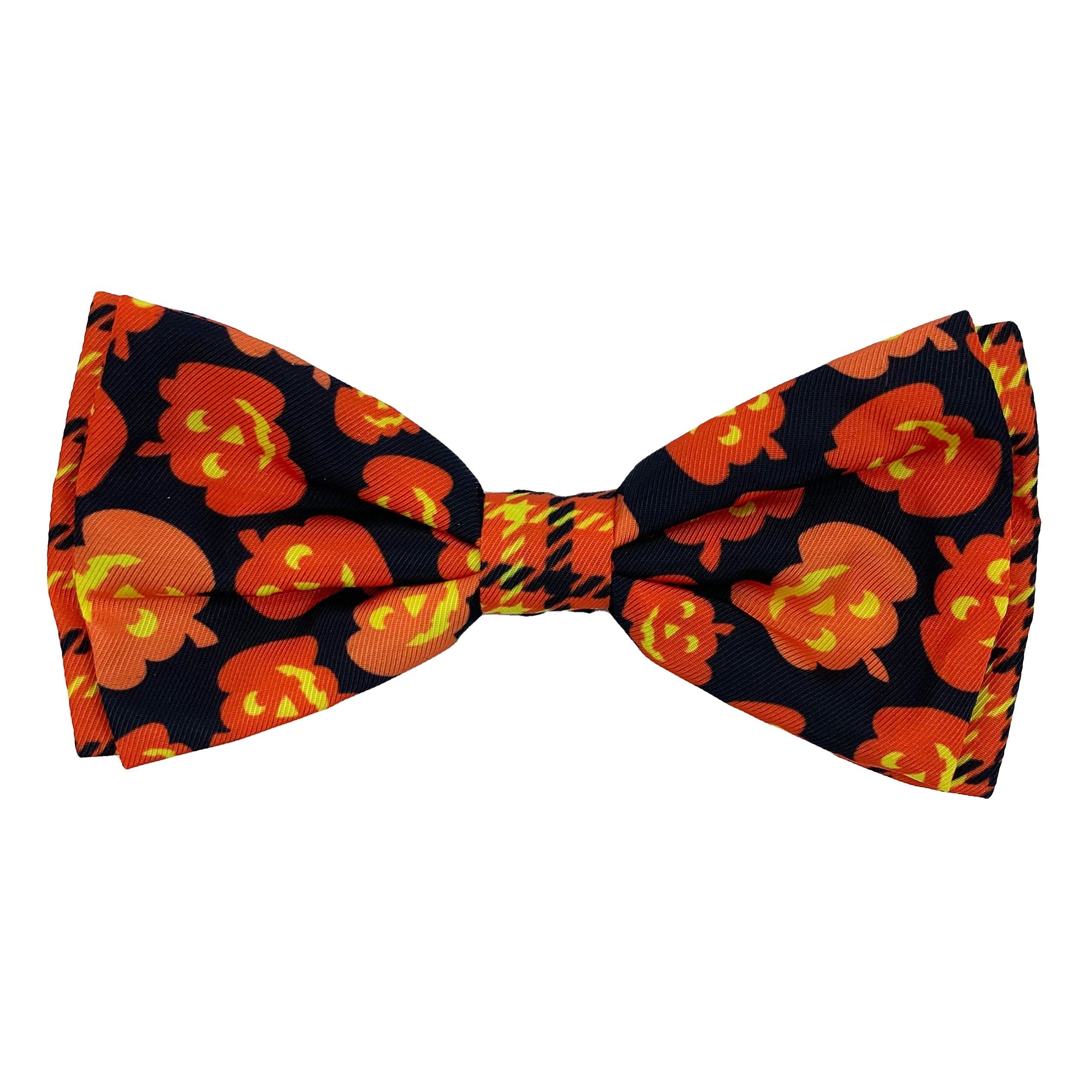Huxley & Kent Bow Tie For Pets | Plaid-O-Lantern (Extra-Large) | Halloween Bow Tie Collar Attachment | Fun Bow Ties For Dogs & Cats | Cute, Comfortable, And Durable | H&K Bow Tie