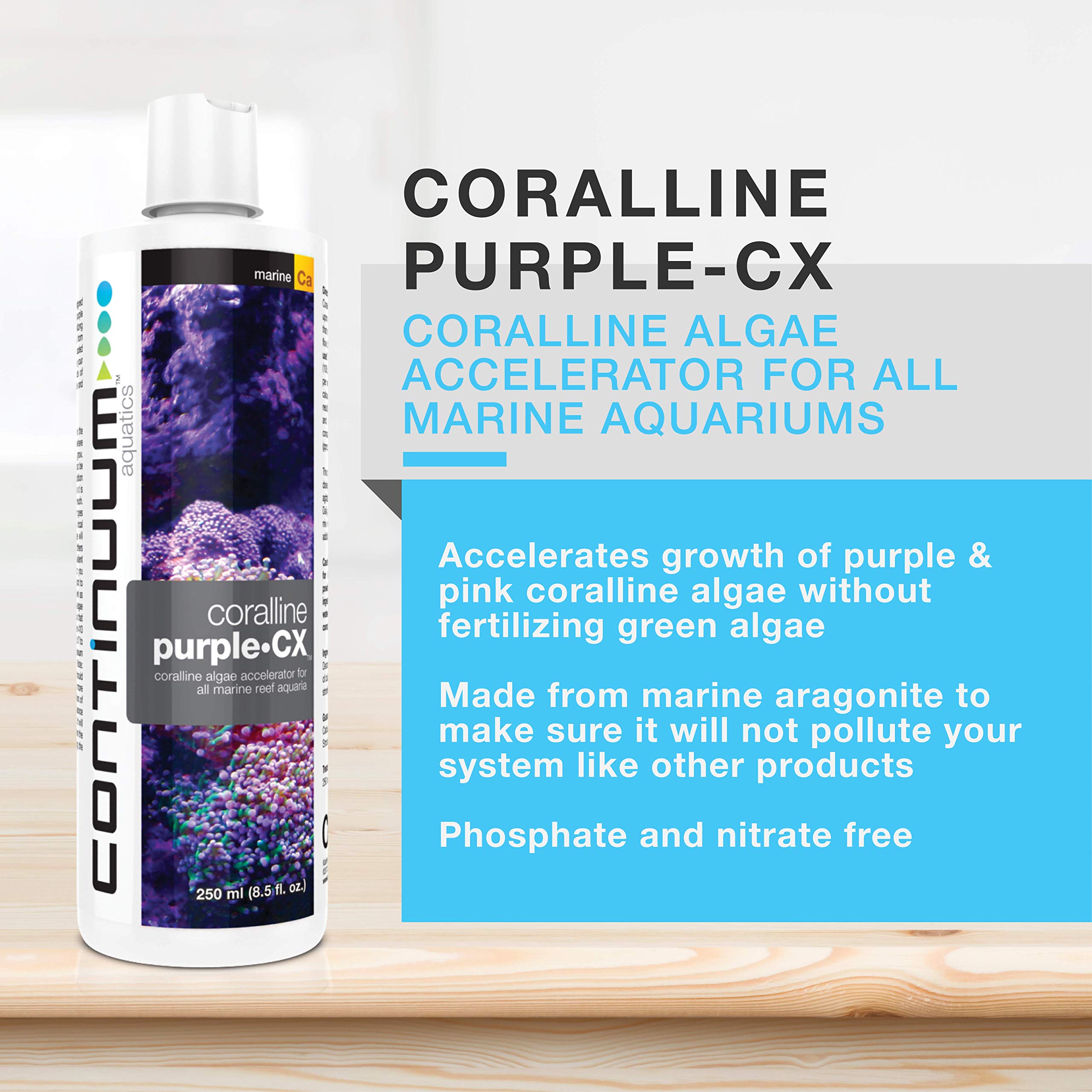 Continuum Aquatics ACO30676 Coralline Purple for Aquarium, 16.9-Ounce (QPCX500), 500-ml