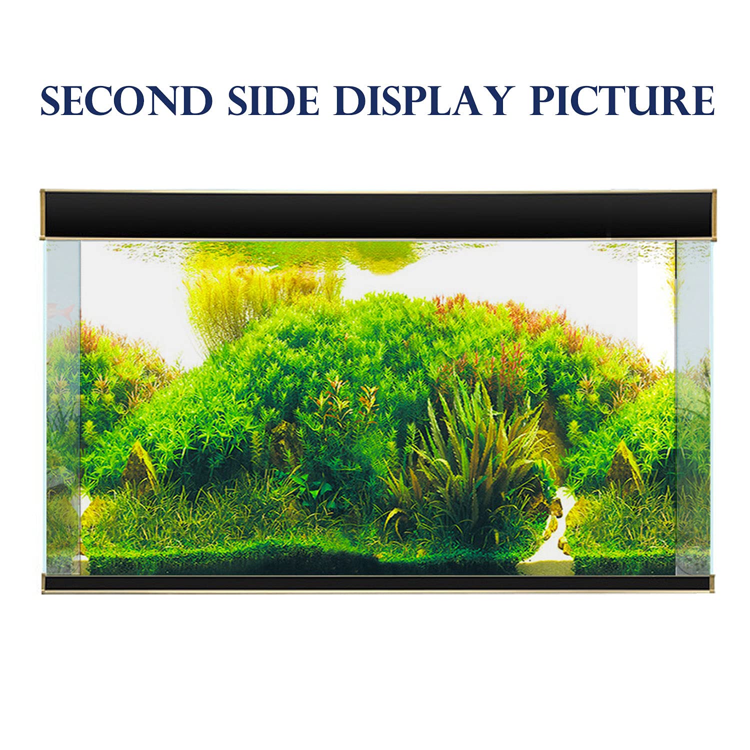 ELEBOX New 20 x 48 Fish Tank Background Paper Wallpaper 2 Sided Colorful Seaweed Water Plants Aquarium Poster Decorations