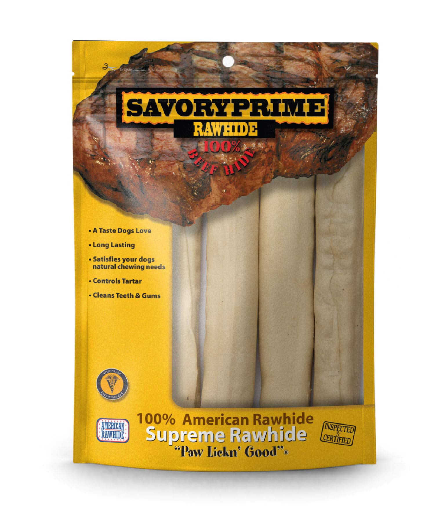 Savory Prime 10-Inch Supreme Retriever Roll White, 4 Pack (991)