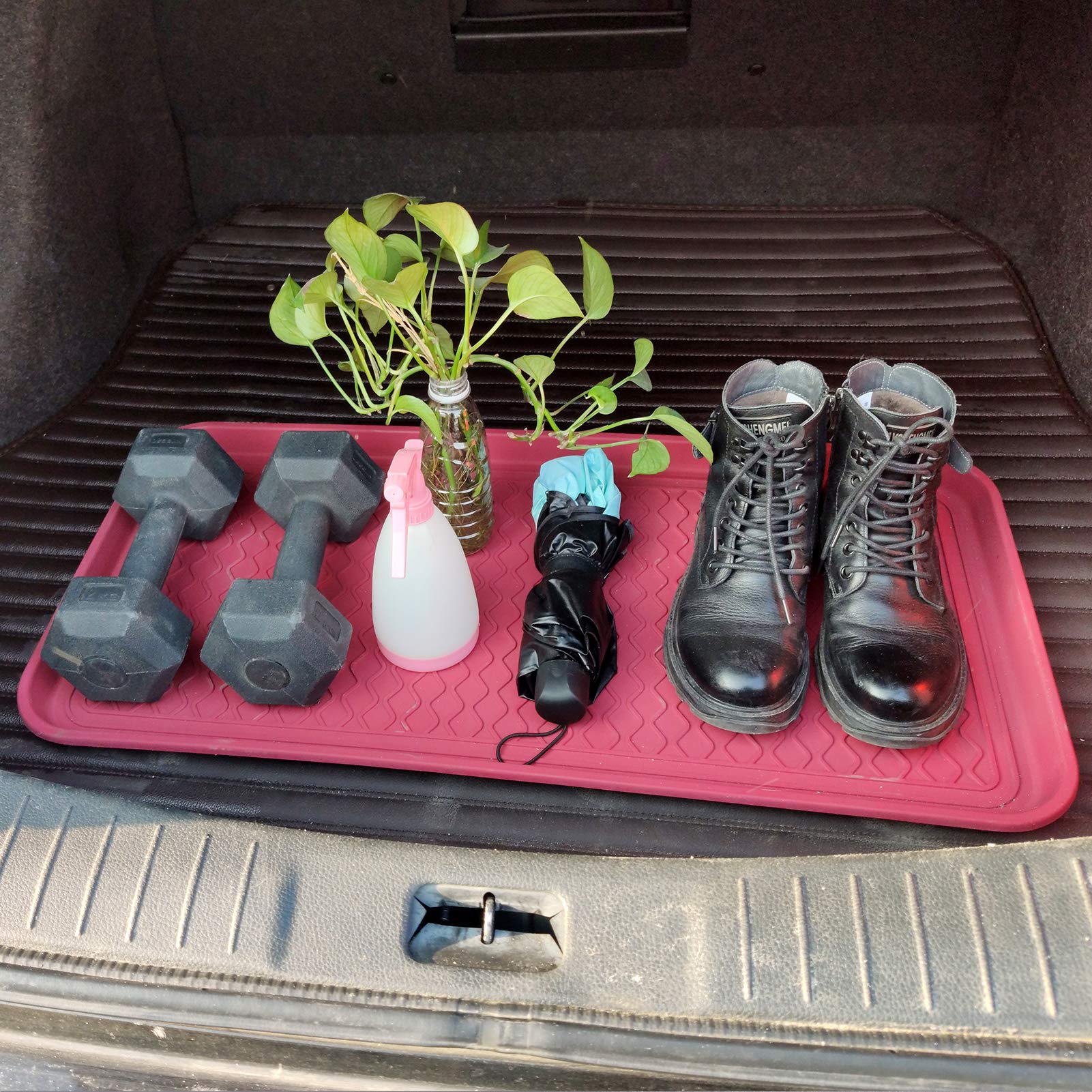 FDGARDEN Boot Tray 2 Pack Large Multifunctional Boot Mat Washable Indoor or Outdoor Tray Mat for Shoes Boots Plants Pots Paint T