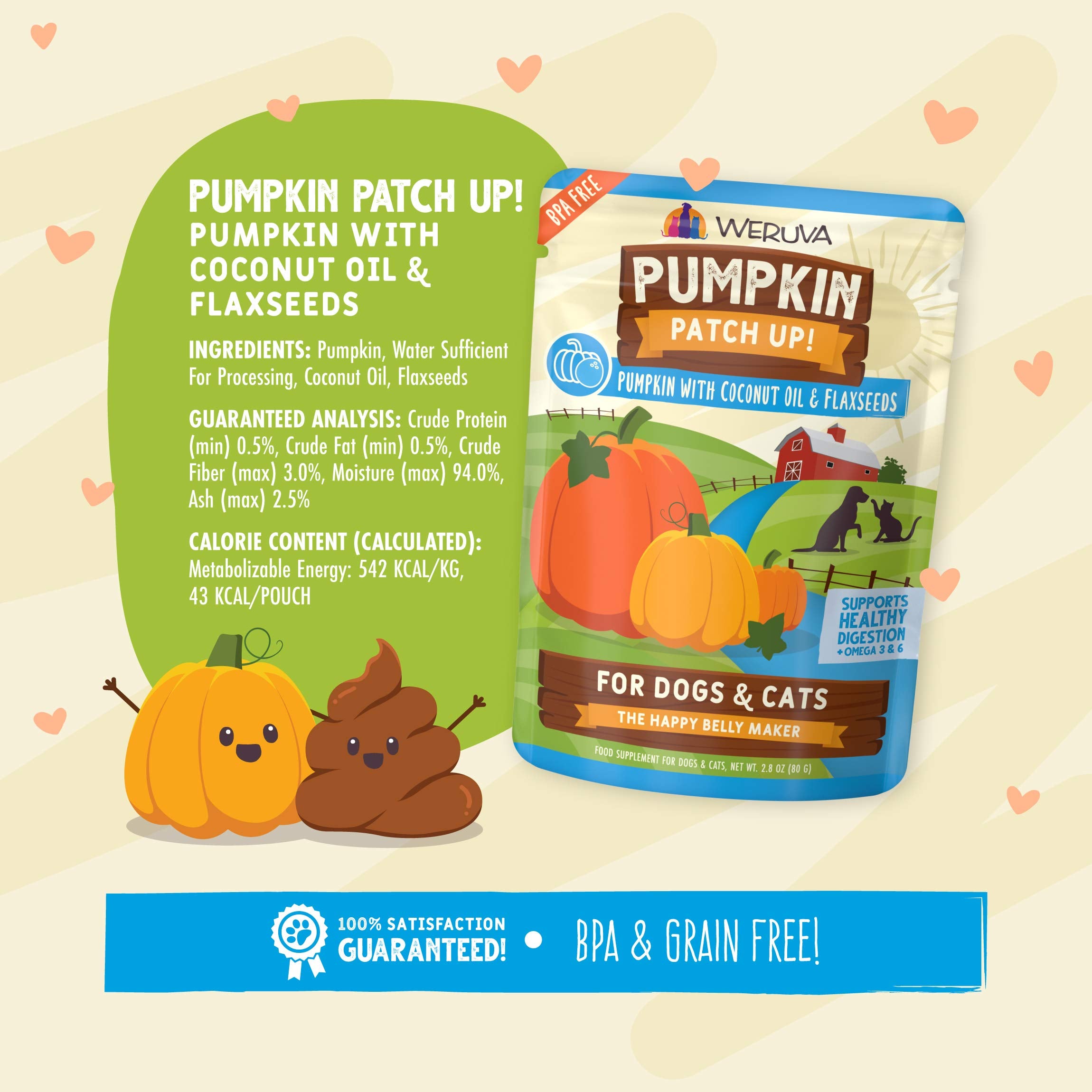 Weruva Pumpkin Patch Up! Pumpkin Pouches for Dogs & Cats