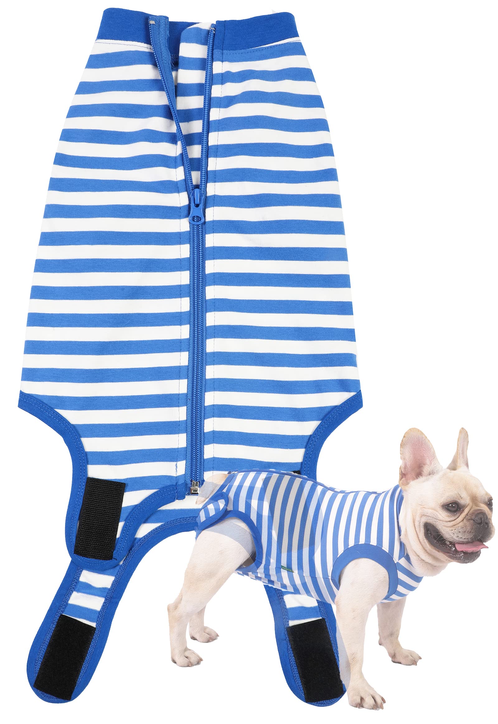 Sychien Dog Recovery Suit Post Surgery Shirt For Puppy,Small Female Male Wound Protective Suit,Blue S