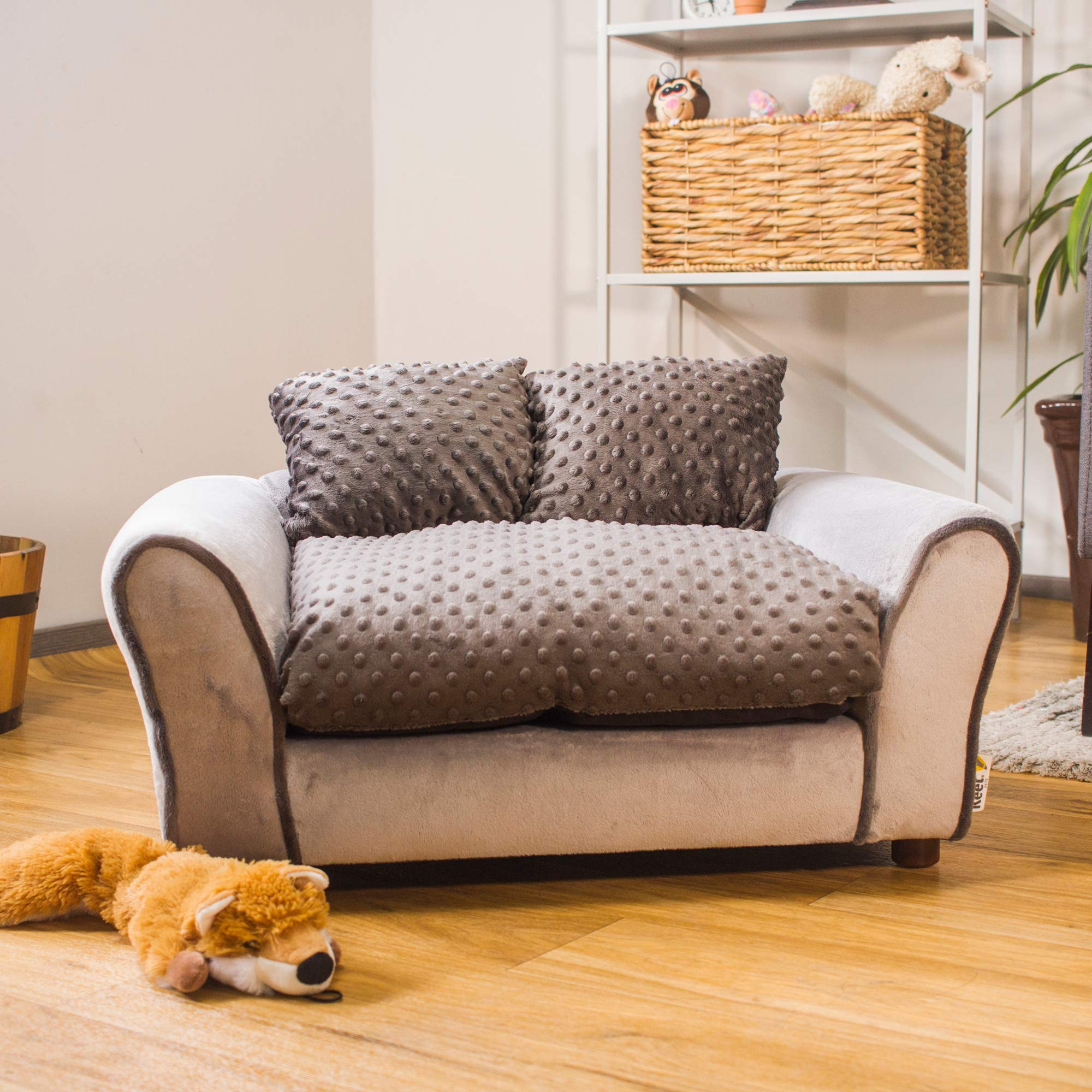 Keet Westerhill Pet Sofa Bed, Charcoal, Medium (28X20X12)