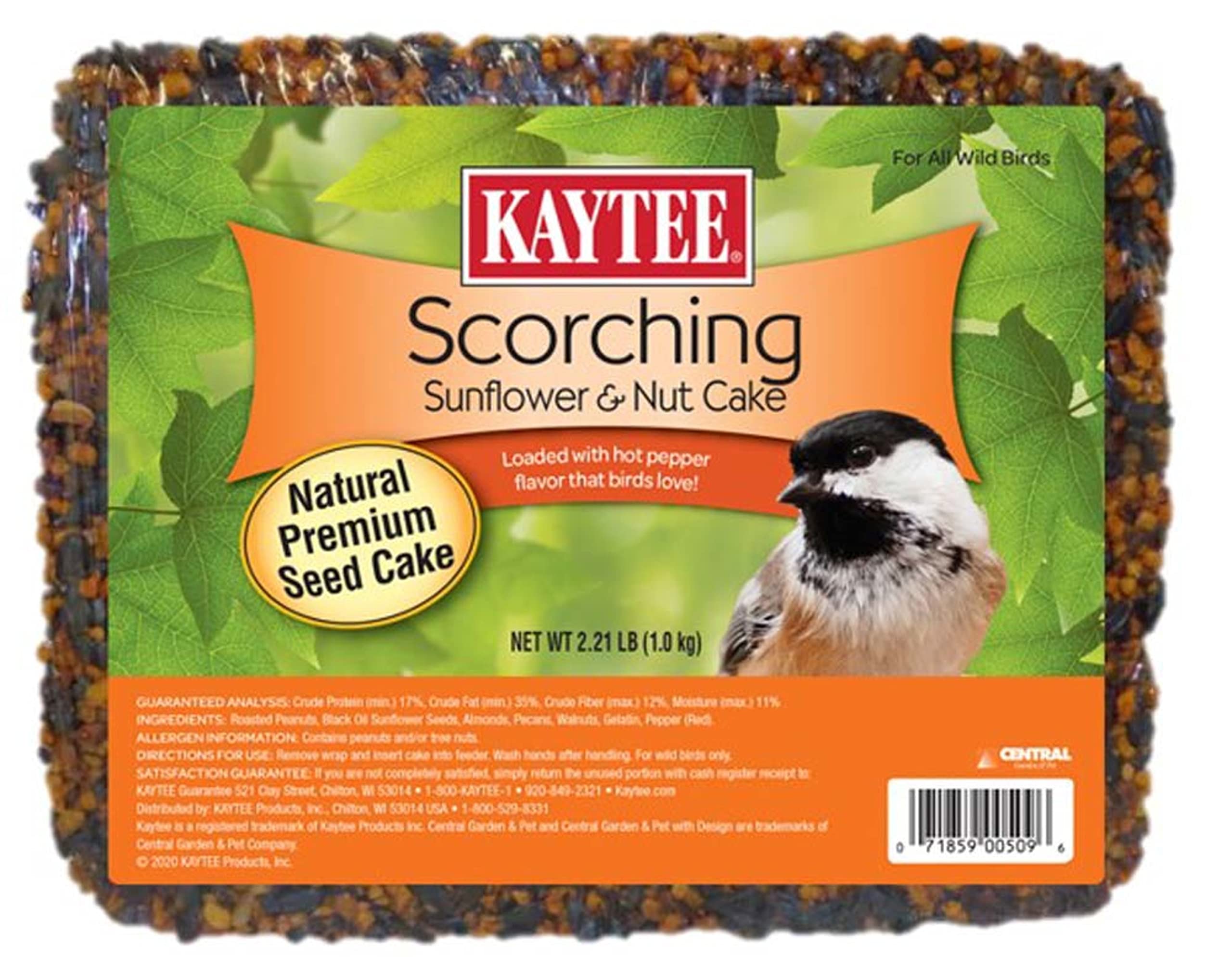 Kaytee Wild Bird Scorching Sunflower & Nut Cake 2.2 Lbs.