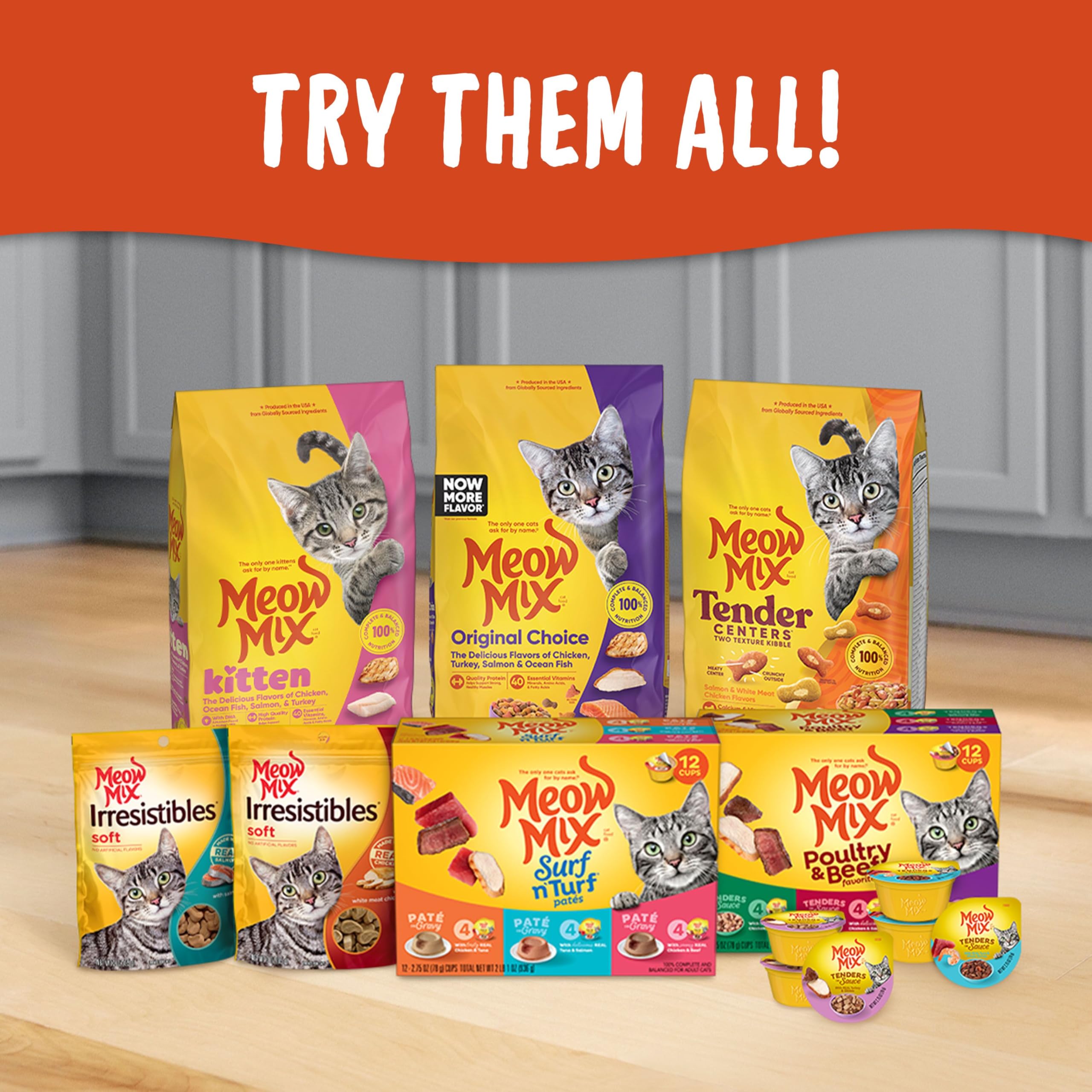 Meow Mix Tender Centers Basted Bites Chicken and Tuna Flavor, 3 Pound, Crunchy Outside Meaty Inside
