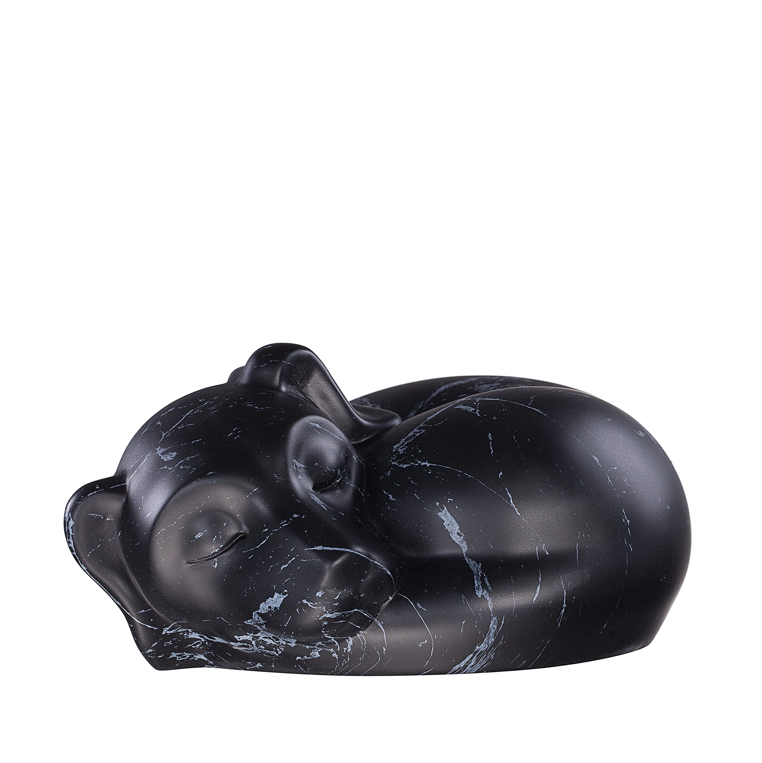 Kriss Art Pet Urns,Sleeping Resin Cremation Dog Urn, Dog Urns For Ashes, Small Animal Urn(Black)