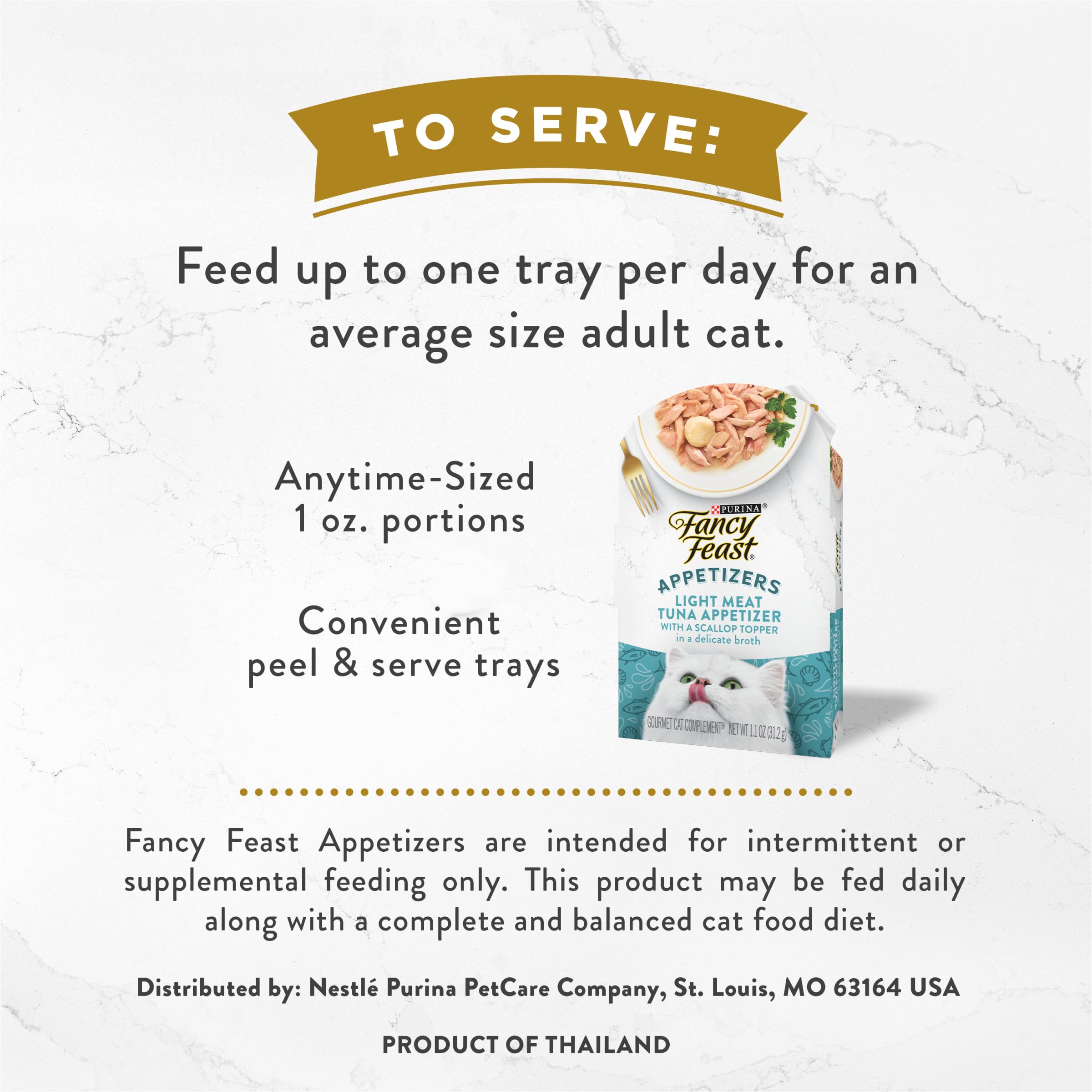 Purina Fancy Feast Appetizers Lickable Grain Free Wet Cat Food Topper Light Meat Tuna Appetizer with Scallop - (Pack of 10) 1.1
