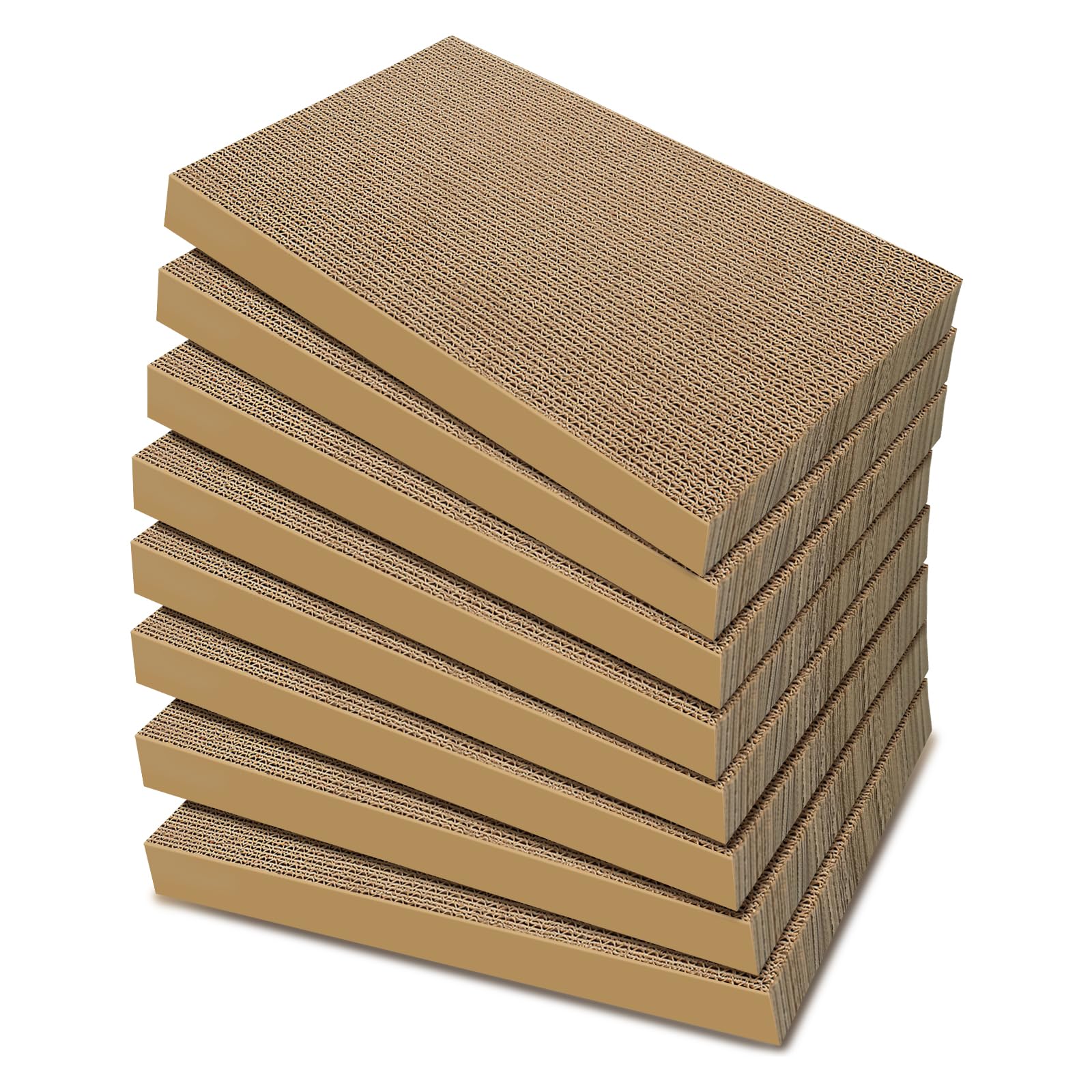 AGYM Cat Scratchers 8 Packs Refill Cat Scratching Pad Cardboard for Indoor Cats and Kitten, Large Size Cat Scratch Pad Board Eas