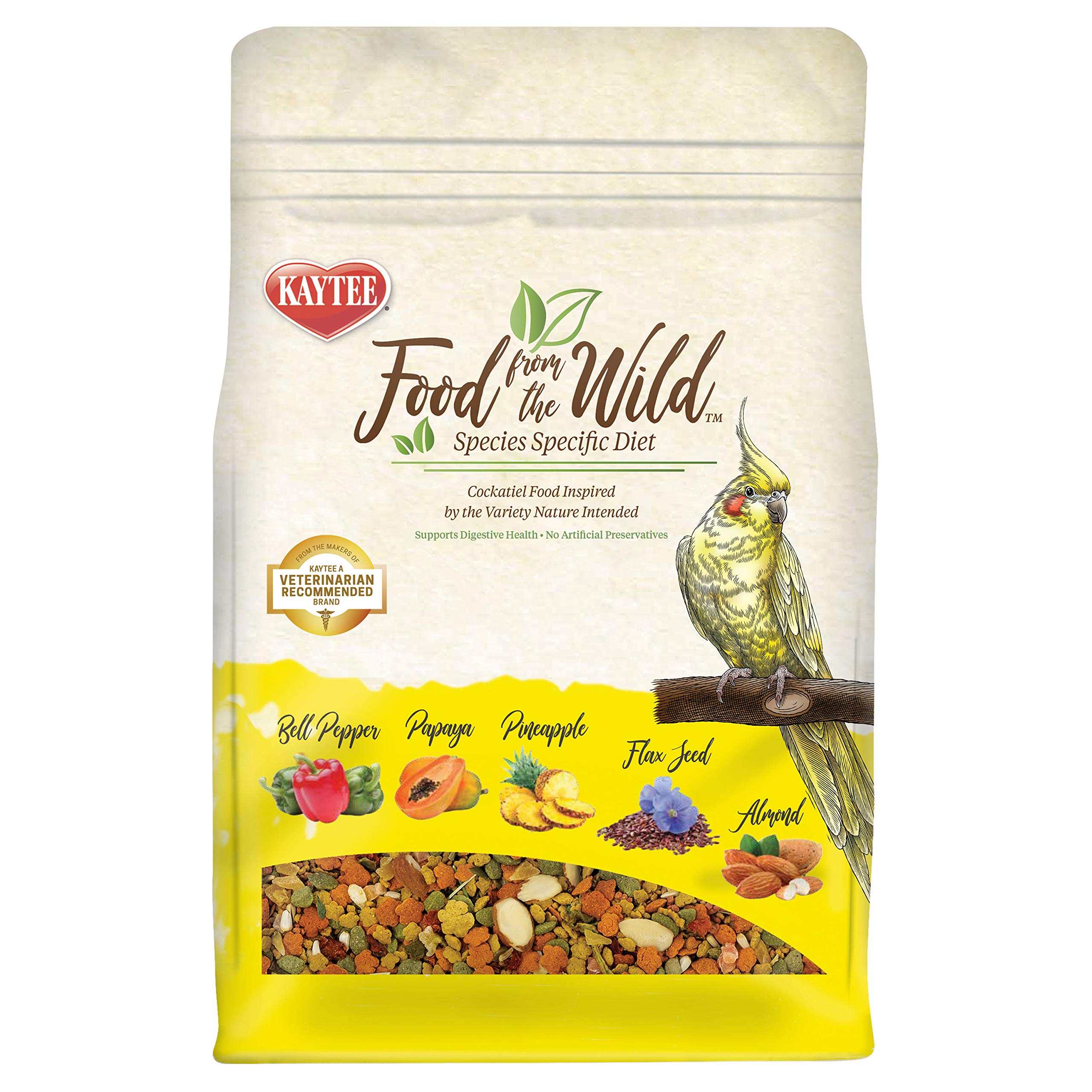 Kaytee Food from The Wild Natural Pet Cockatiel Bird Food, 2.5 Pound