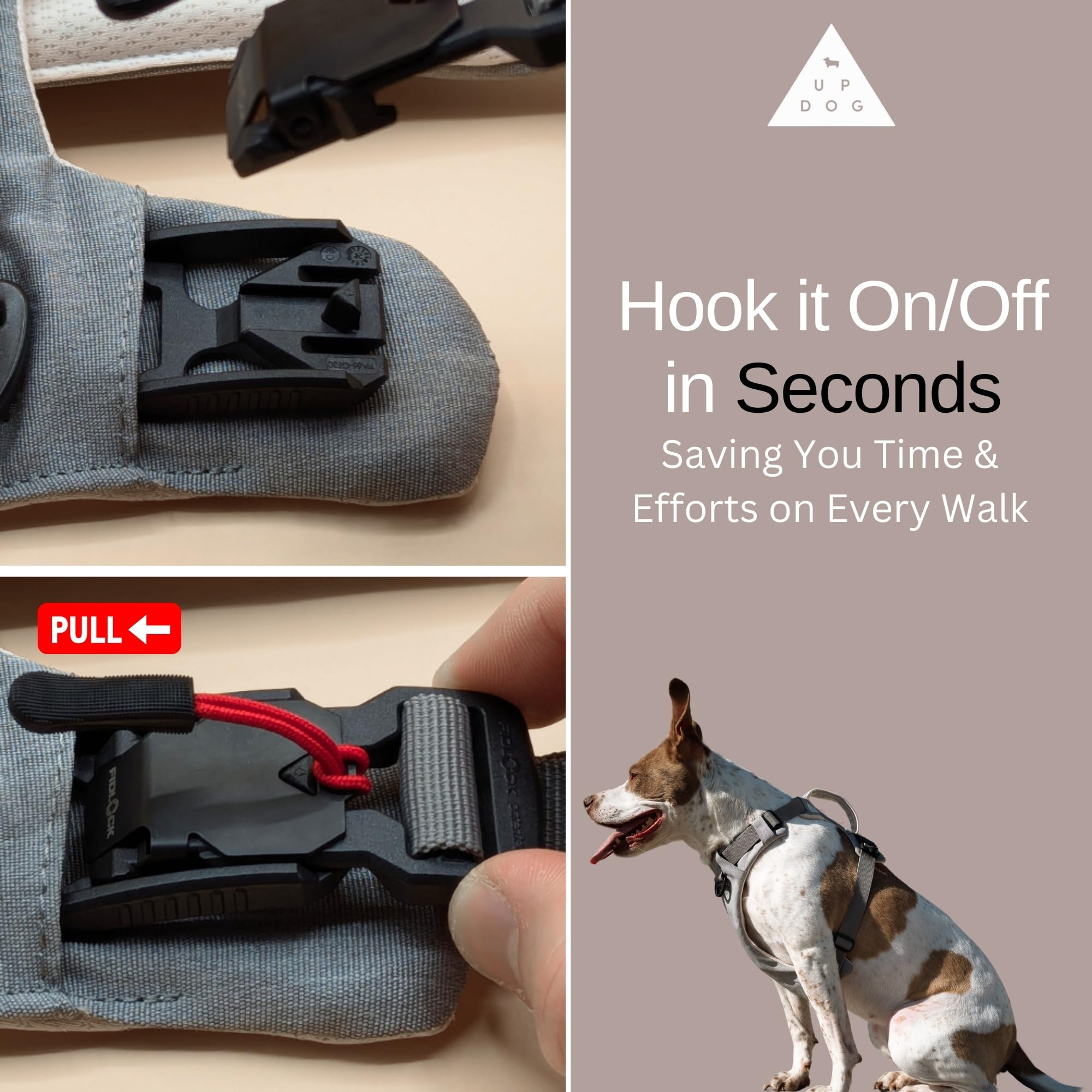 Strong & Secure Magnetic Dog Harness With Easy Lock Buckle - Comfortable No-Pull Vest For Small, Medium & Large Dog Breeds (Smal