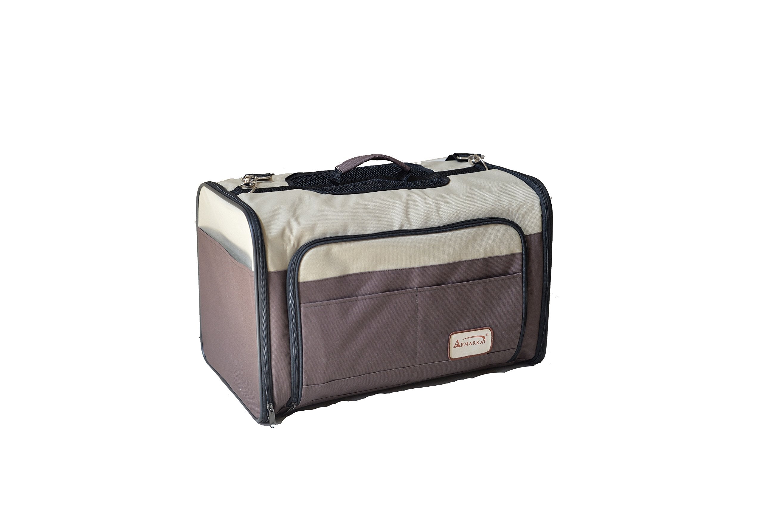 Armarkat Pet Carrier, Beige & Chocolate, PC102R