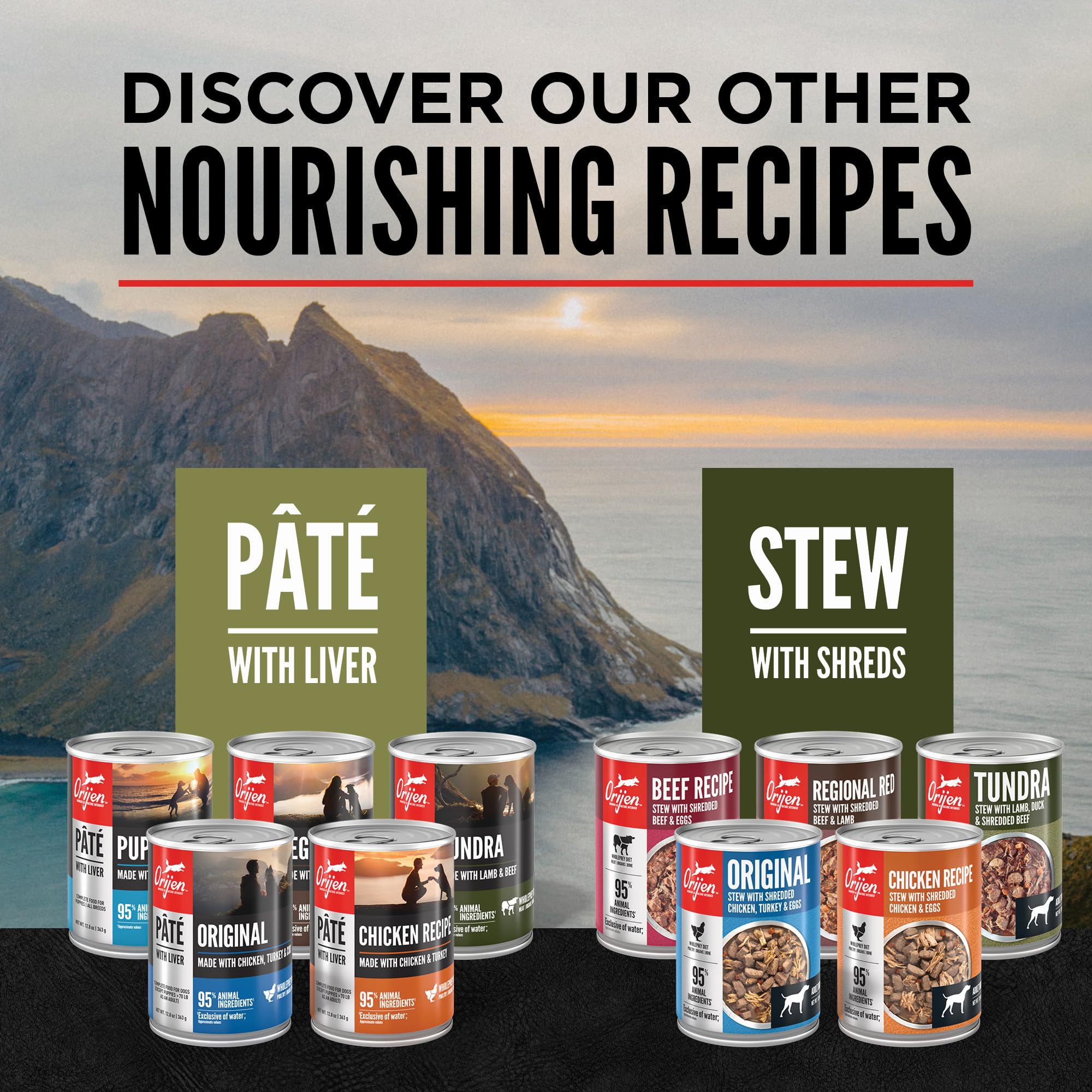 ORIJEN Pate Wet Dog Food Tundra Recipe with Liver 12.8oz Cans (12 Count)