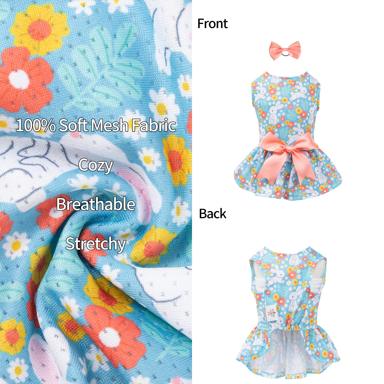 Cutebone Dog Easter Dress Puppy Sundress Pet Outfit Summer Fashion For Small Dogs Girl Cat Clothes Bf08Xs