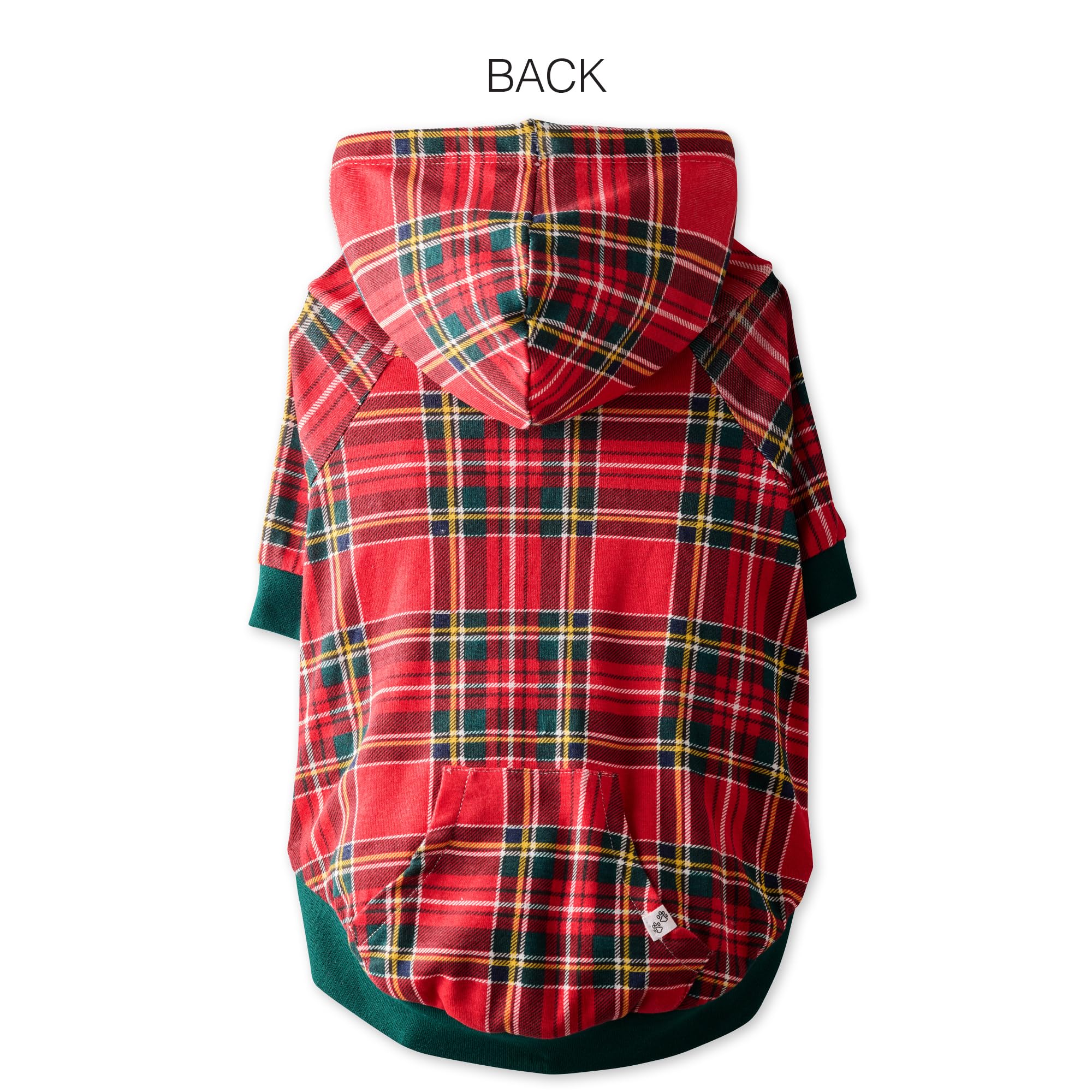 Pet Passion 100% Organic Cotton Dog Hoodie Pet Coat for Small, Medium and Large Dogs, Royal Stewart Plaid, Medium