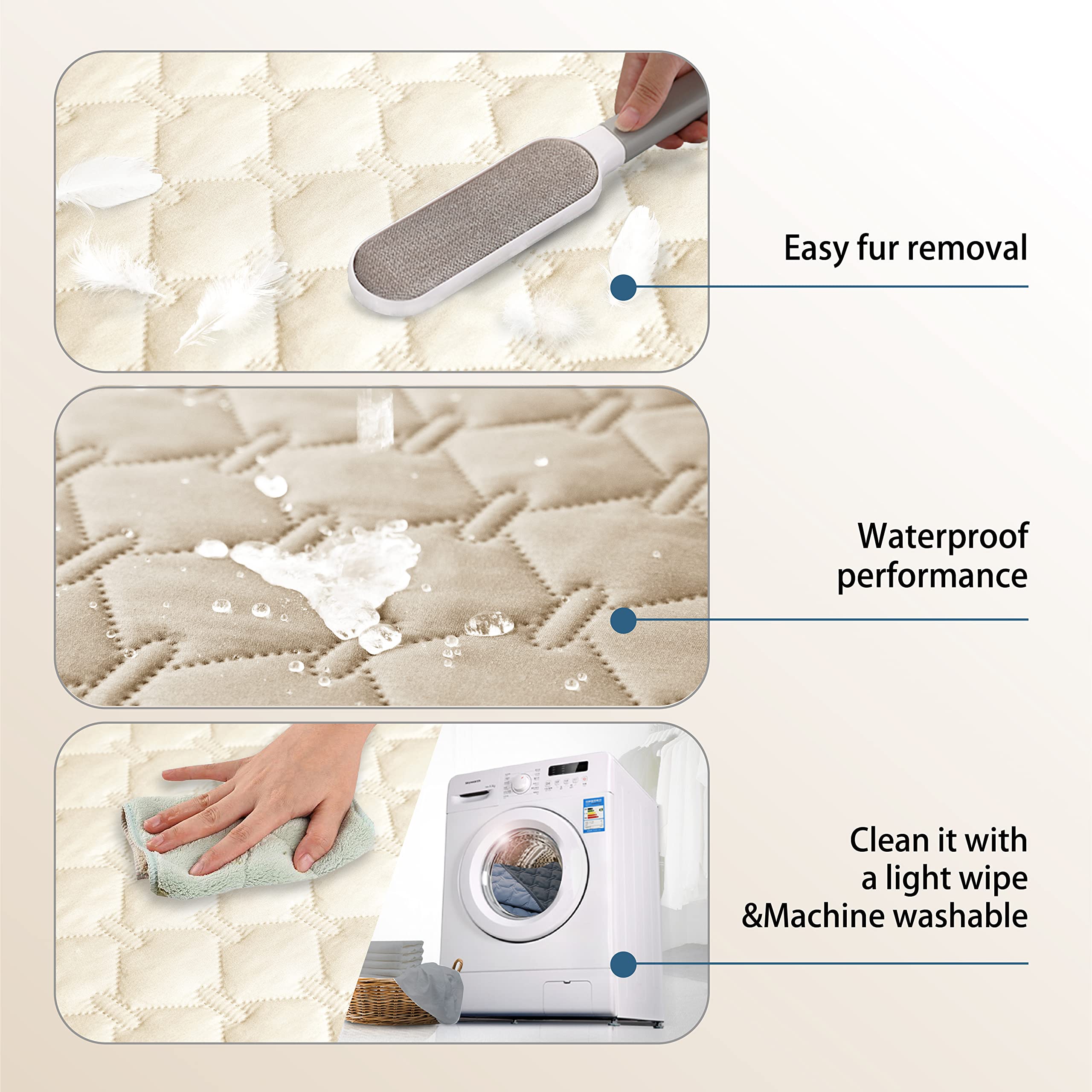 Gogobunny 100% Double-Sided Waterproof Dog Bed Cover Pet Blanket Sofa Couch Furniture Protector For Puppy Large Dog Cat, Reversi
