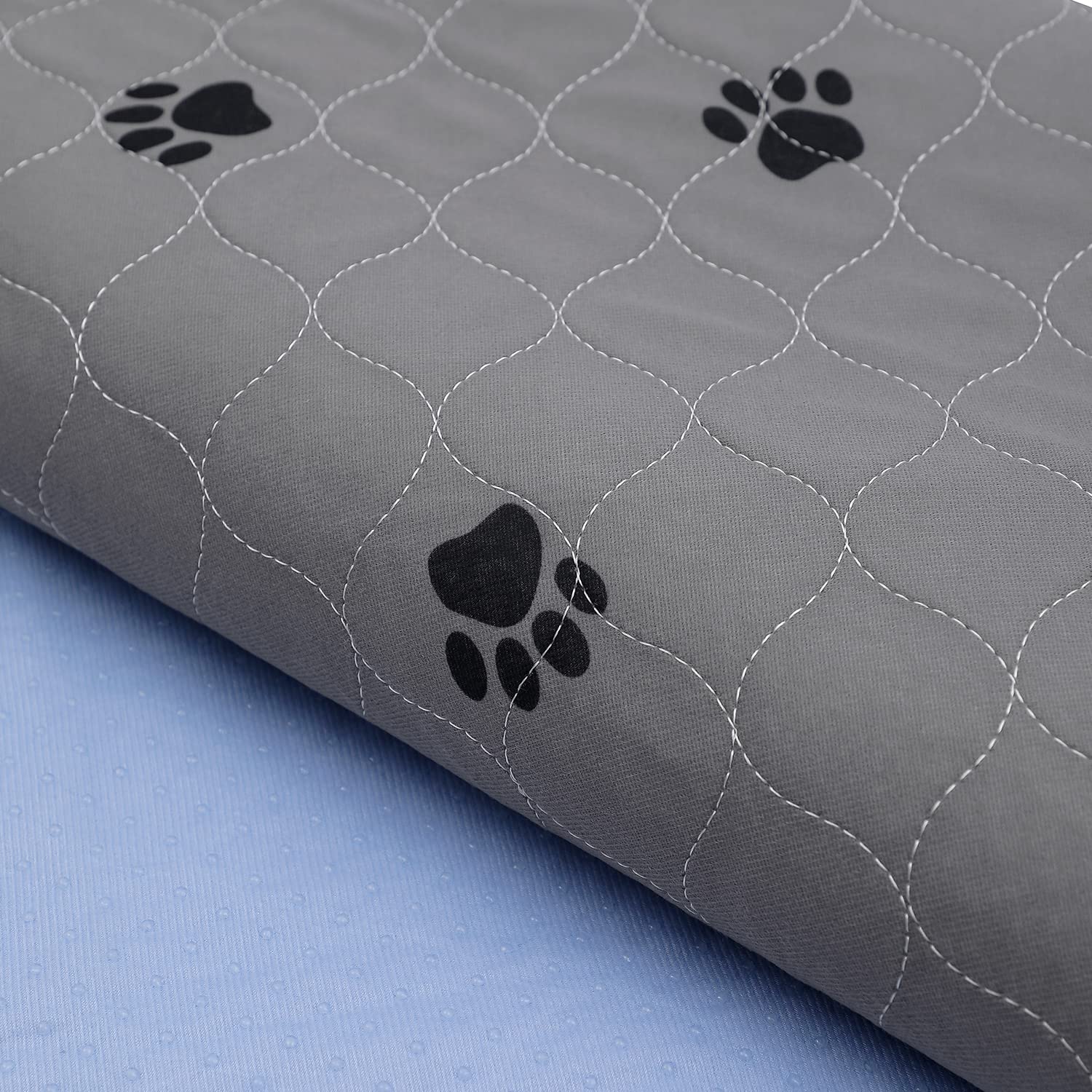 Washable Pee Pads For Dogs + Free Puppy Grooming Gloves/Quilted, Fast Absorbing Machine Washable Dog Whelping Pad/Waterproof Puppy Training Pad/Housebreaking Absorption Pads