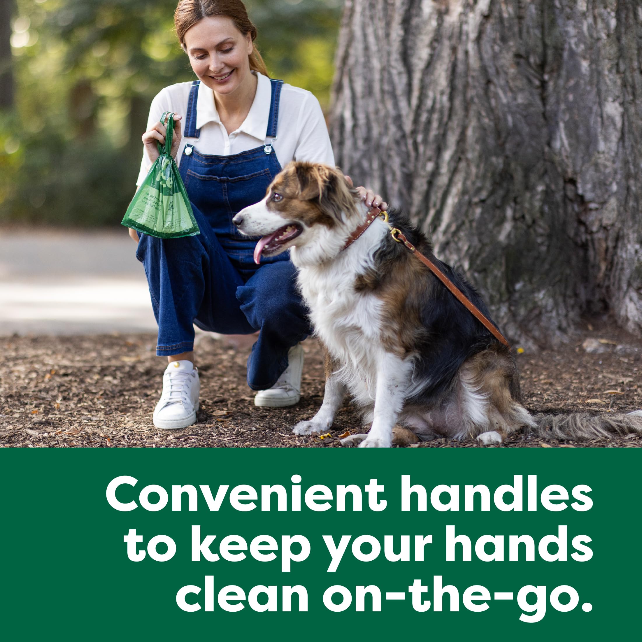 Earth Rated Dog Poop Bags With Handles, Extra Wide, Easy Tie And Guaranteed Leakproof, Lavender Scented, 120 Handle Bags