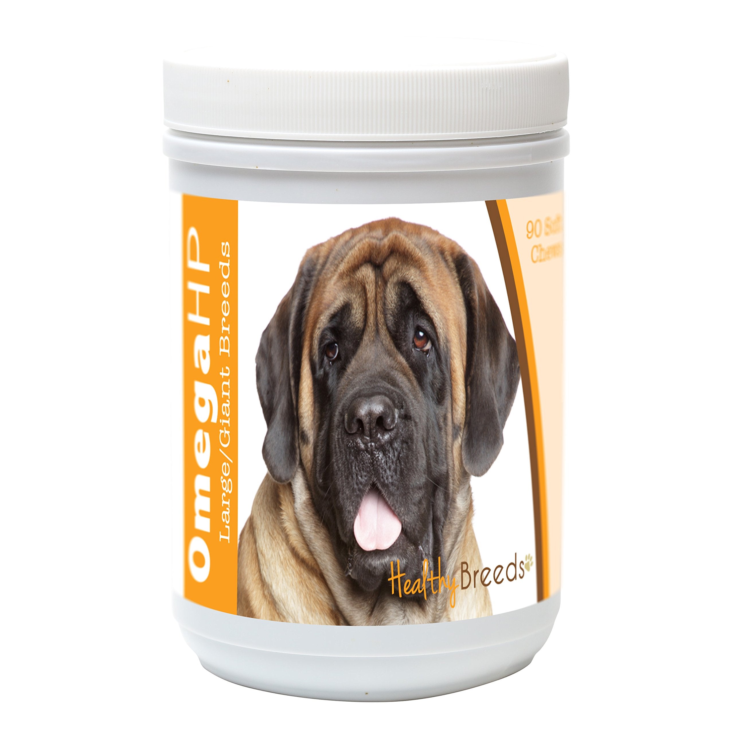 Healthy Breeds Mastiff Omega HP Fatty Acid Skin and Coat Support Soft Chews 90 Count