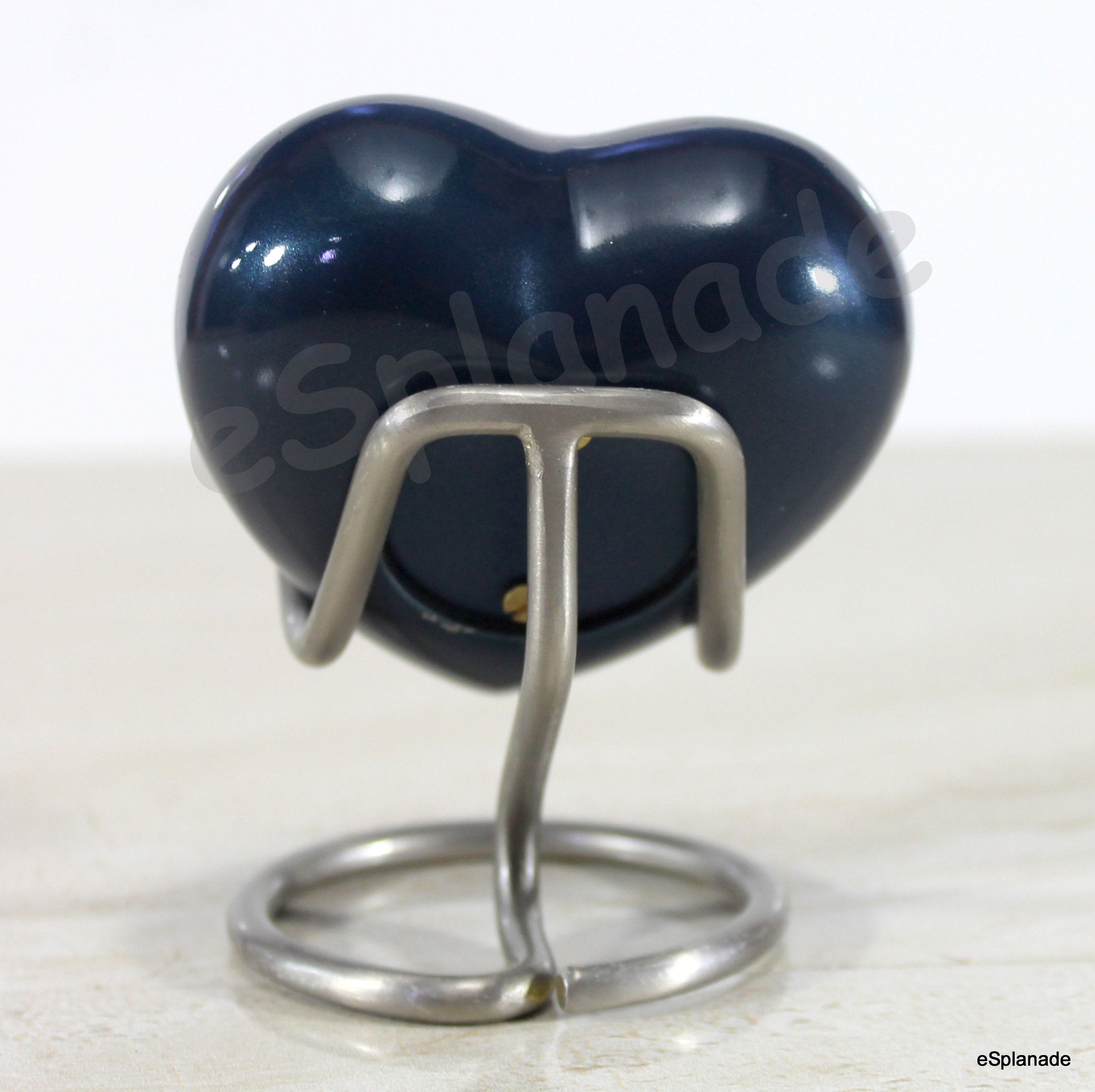 Esplanade Pet Cremation Urn Memorials Container Jar Pot | Brass Urn | Metal Urn | Burial Urn | Memorials Keepsake | Pet Dog Cat Urn (Blue With Stand)