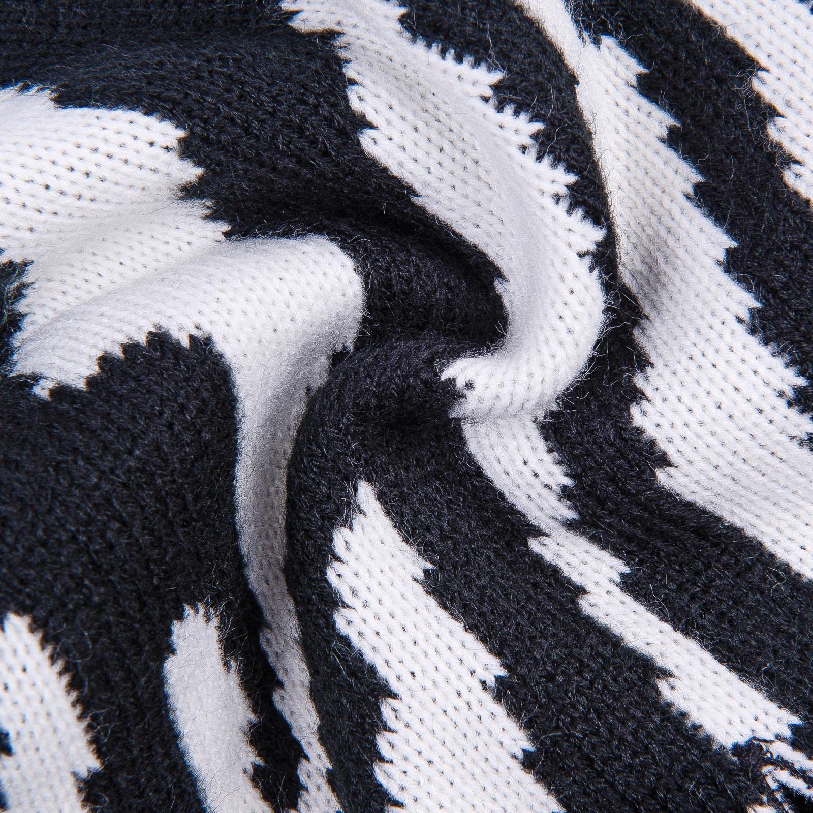Cutebone Turtleneck Dog Sweaters For Medium Dogs Zebra Knit Pullover Pet Winter Clothes Fall Dog Sweater With Harness Hole