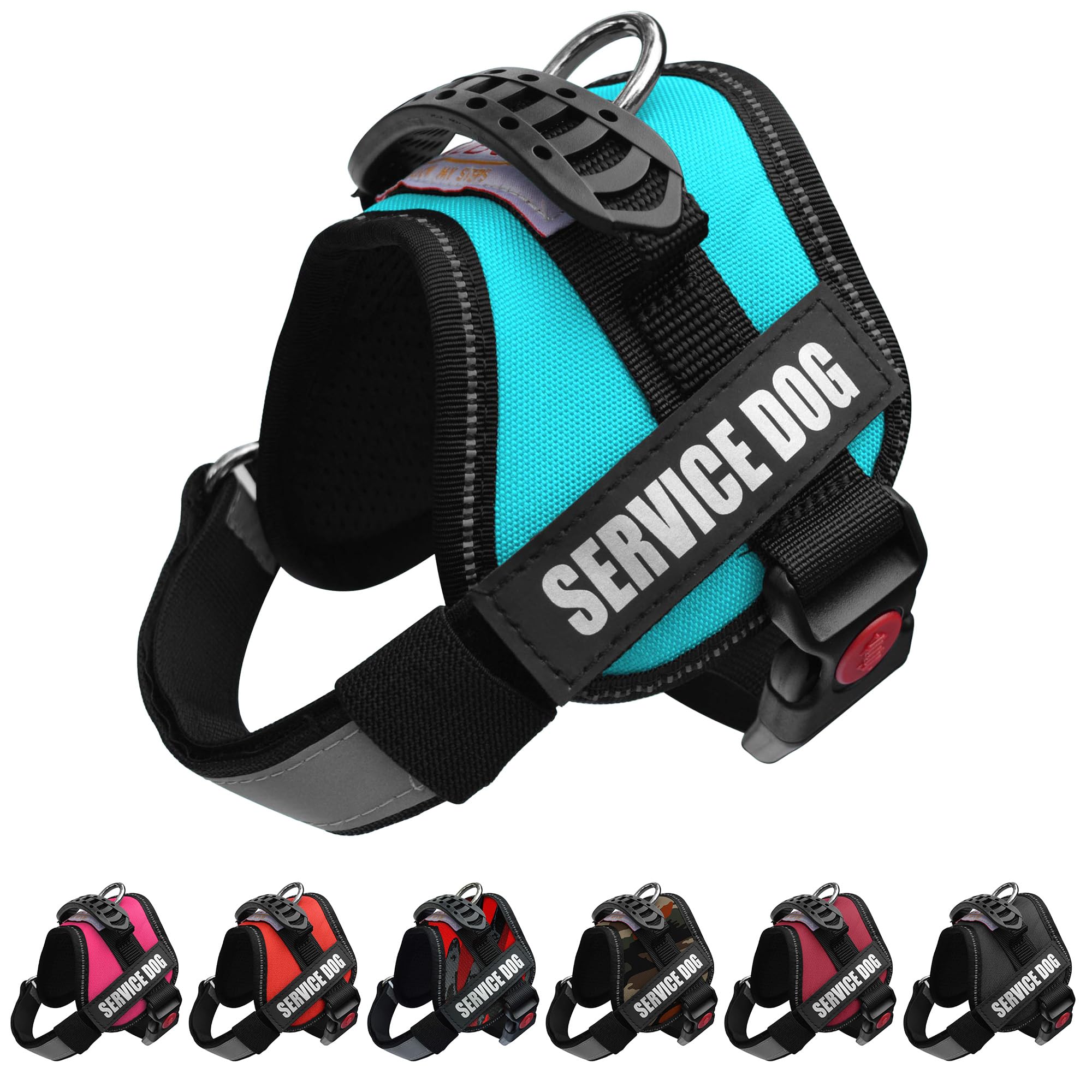 ALBCORP Service Dog Vest Harness - Reflective, No-Pull Harness with Handle & Comfy Mesh Padding - Sizes XXS-XL for Puppies, Smal