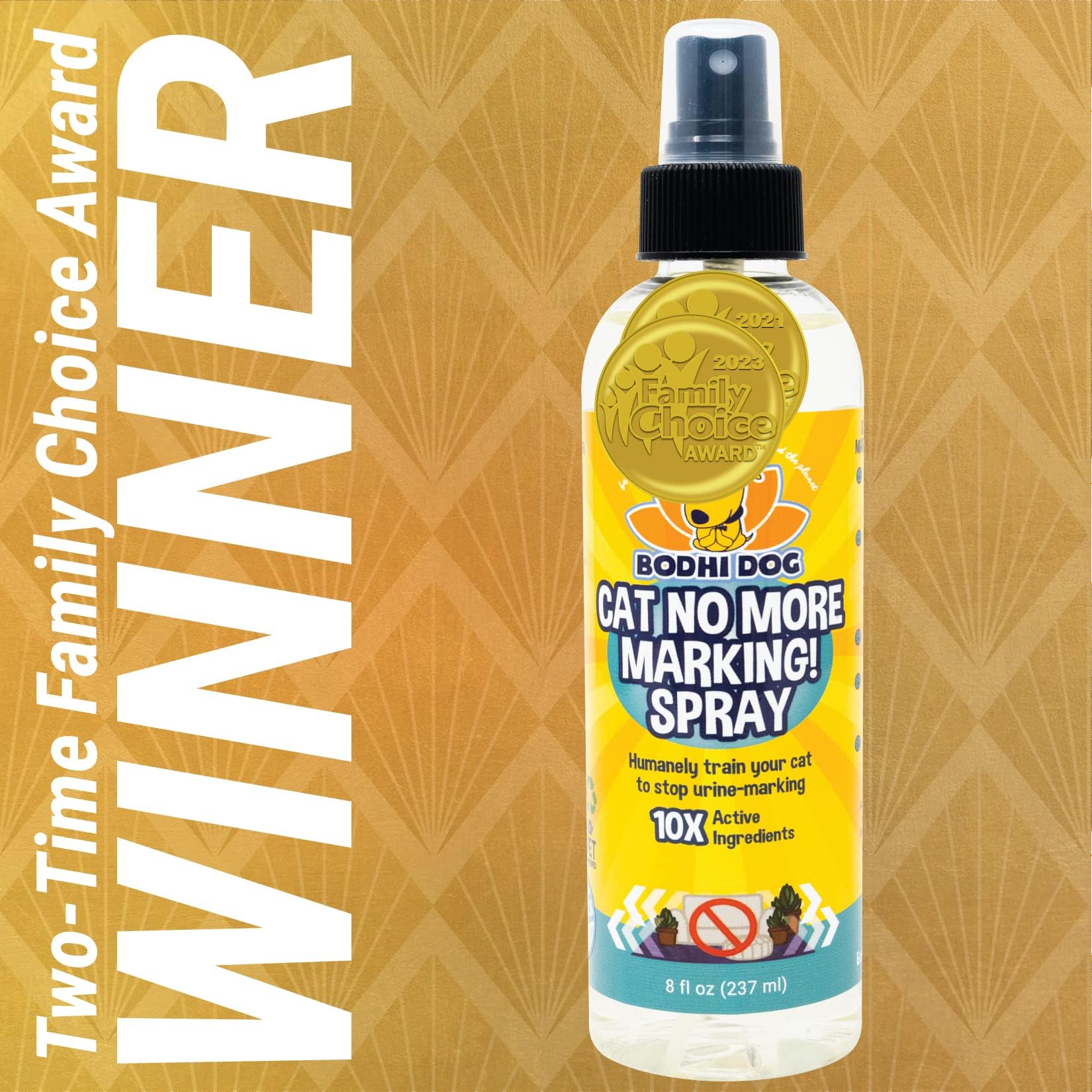 Bodhi Dog Cat No More Marking! Spray - Indoors & Outdoors Cat Urination Deterrent - Neutralizes Strong Odors from Marking - Pet-