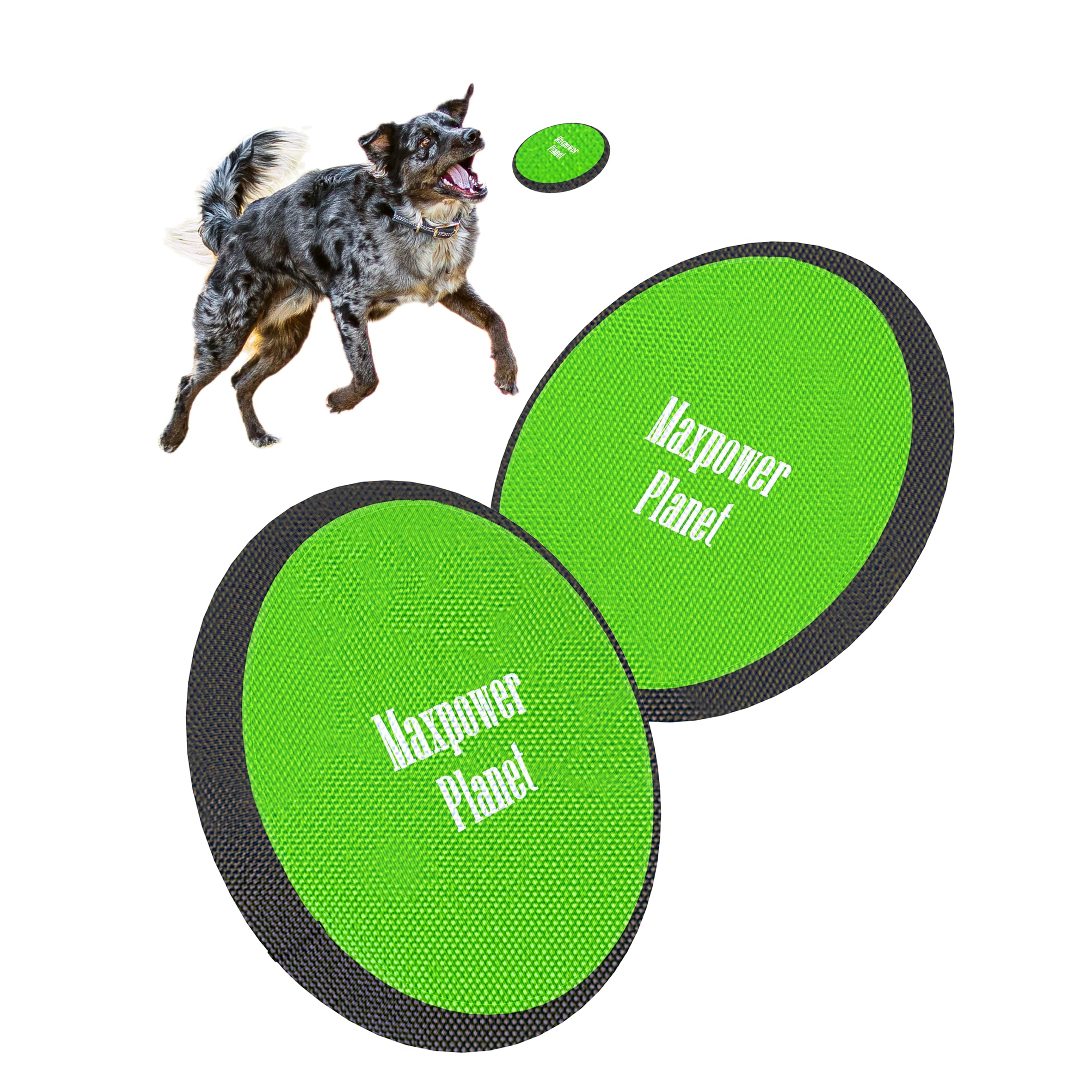 Maxpower Planet 10 Dog Flying Disc X2 Pack - Soft to Catch Dog Toy - Gliding Toy for Pets - Lightweight Flying Disc - Easy to Sp