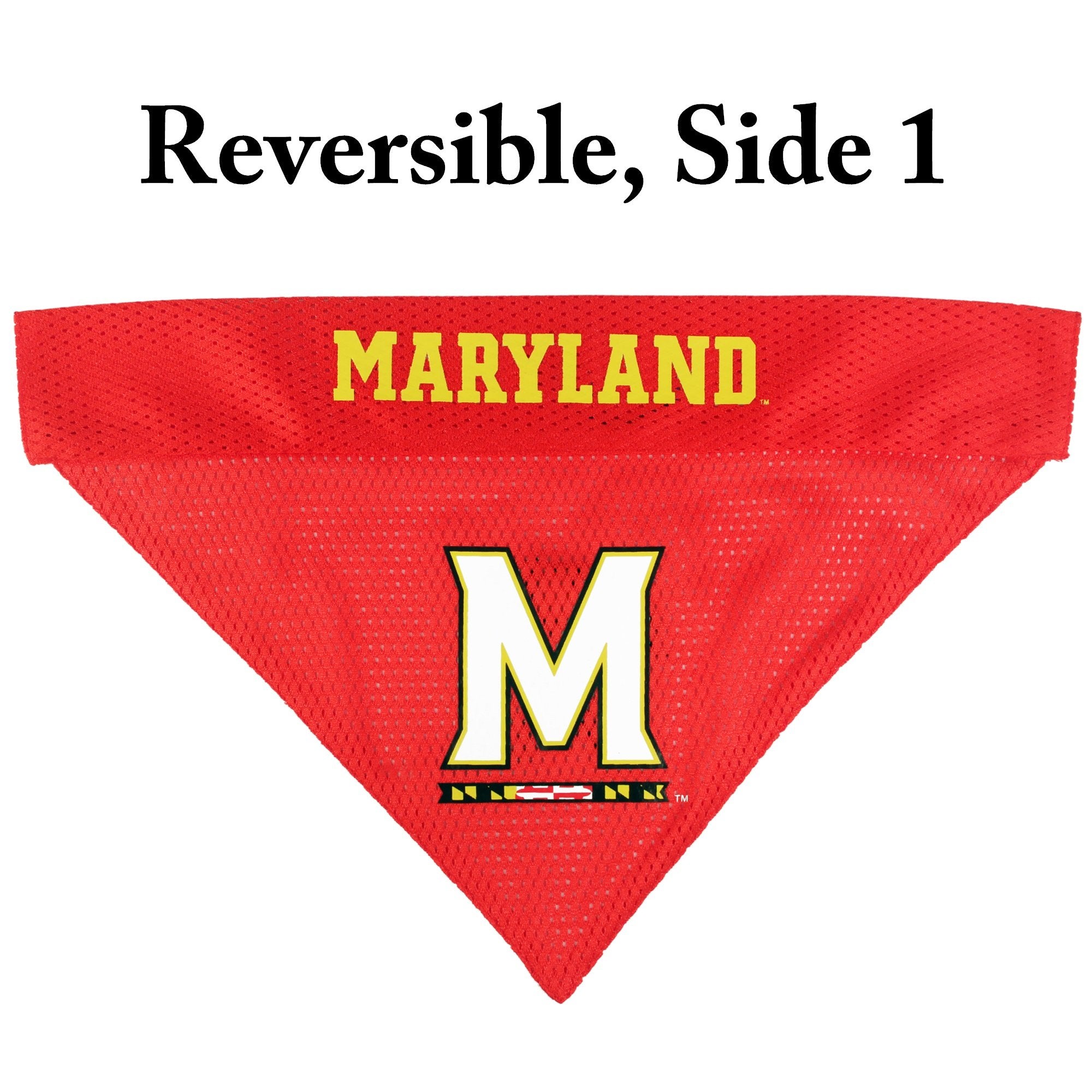 Pets First Collegiate Pet Accessories, Reversible Bandana, Maryland Terrapins, Small/Medium