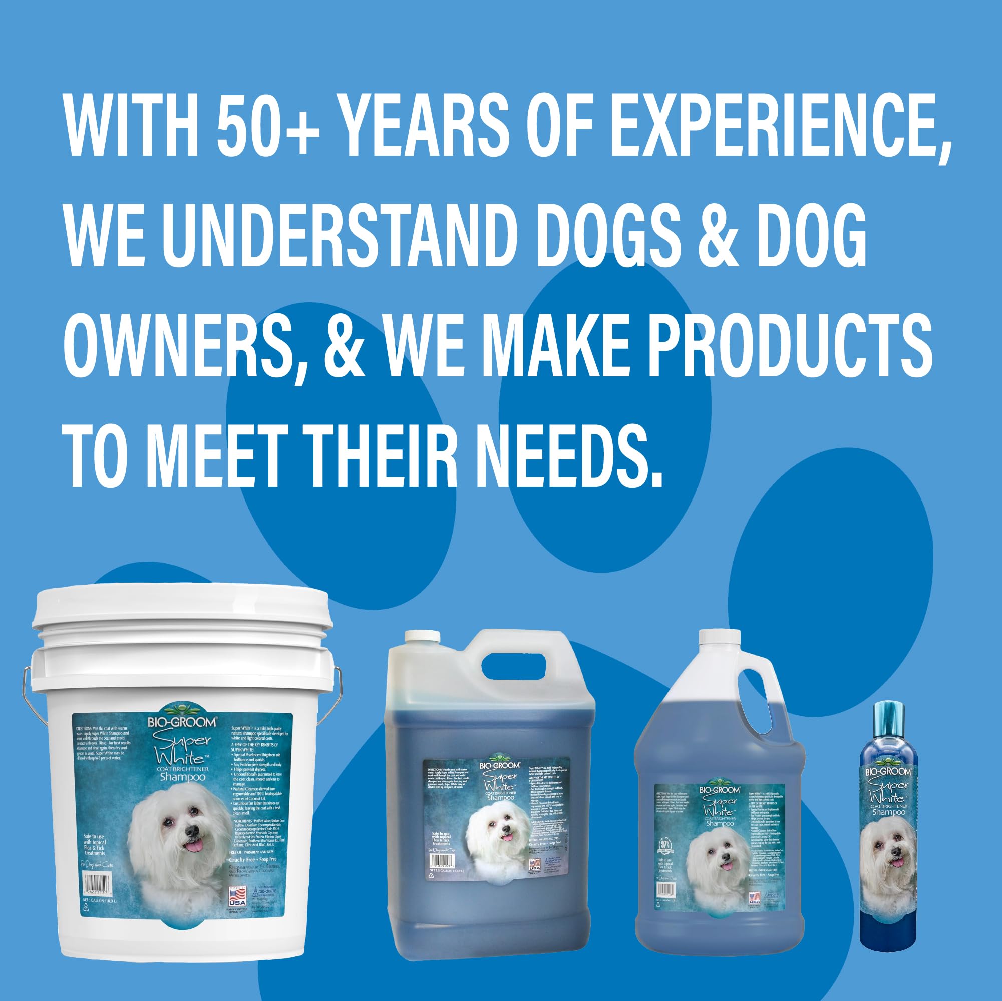 Bio-Groom Super Whitening Dog Shampoo - Whitening Pet Shampoo, Dog Bathing Supplies, Puppy Wash, Dog Grooming Supplies, Cruelty-