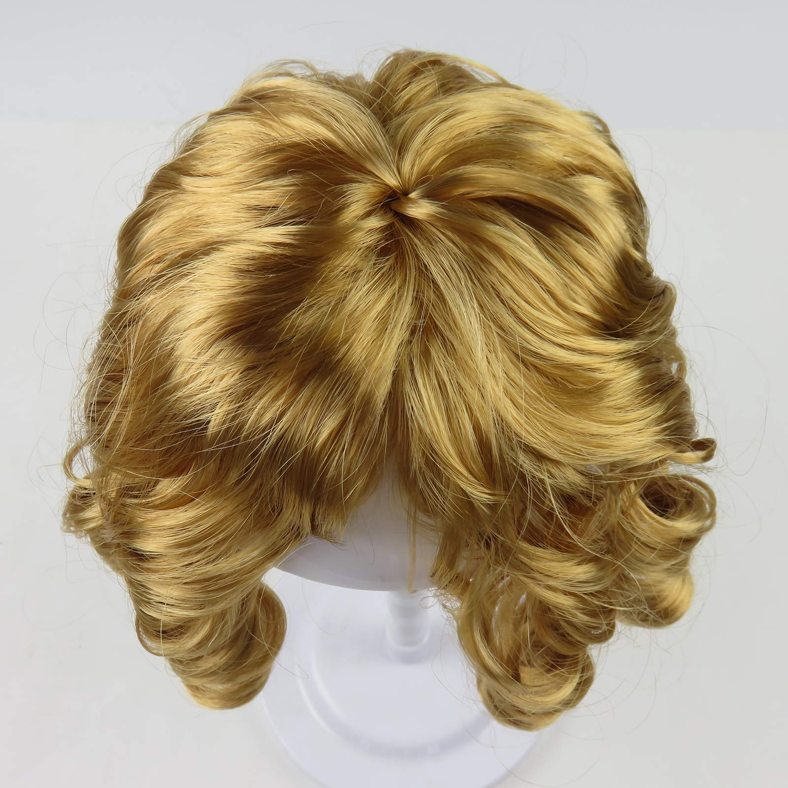 Drasawee Pet Supplies -Dog Costumes Queen Style Pet Dog Wigs-Gift Gold Yellow