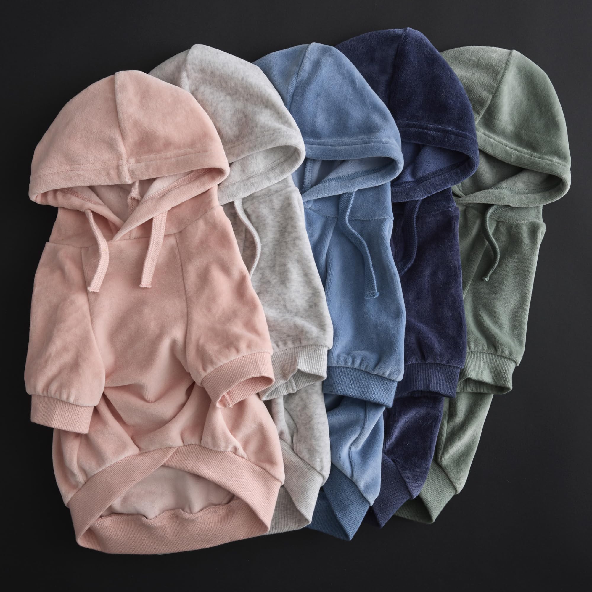 Pet Passion Cooper II Organic Cotton Velour Dog Hoodie for Small, Medium, Large Dogs - Light Heather Gray, Medium, Model P05CP01