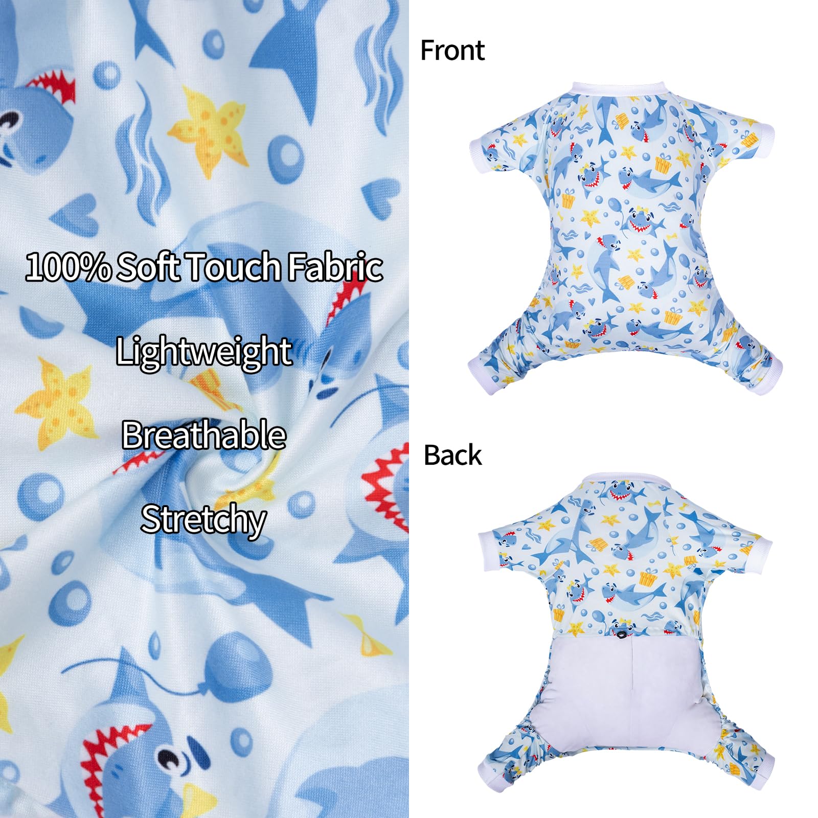 Cutebone Small Dog Pajamas Shirt Stretchy Summer Puppy Pjs Soft Cat Onesies Pet Clothes For Daily Wear Da23S