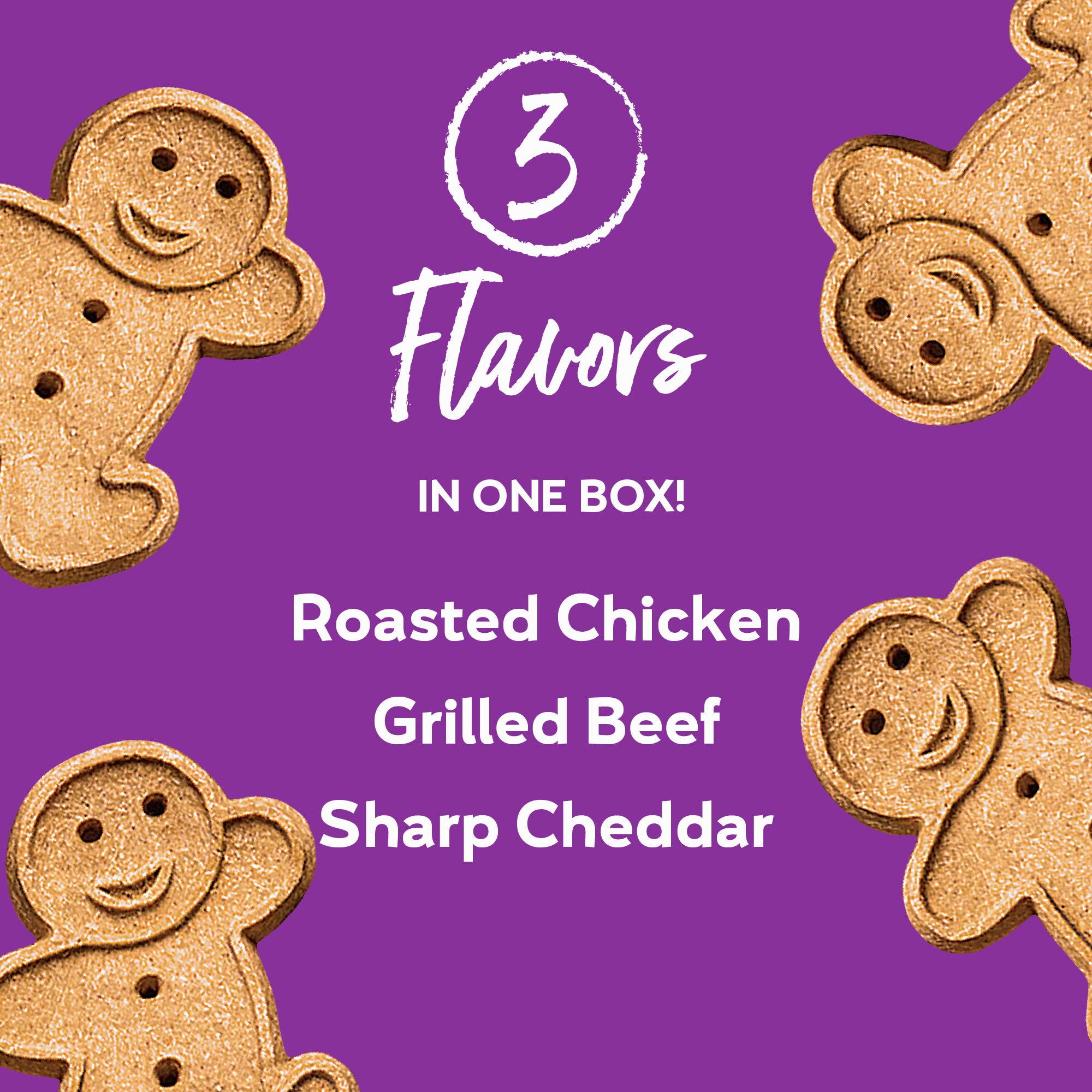 Buddy Biscuits 16 oz. Box of Crunchy Dog Treats Made with Assorted Flavors of Roasted Chicken, Grilled Beef, and Sharp Cheddar