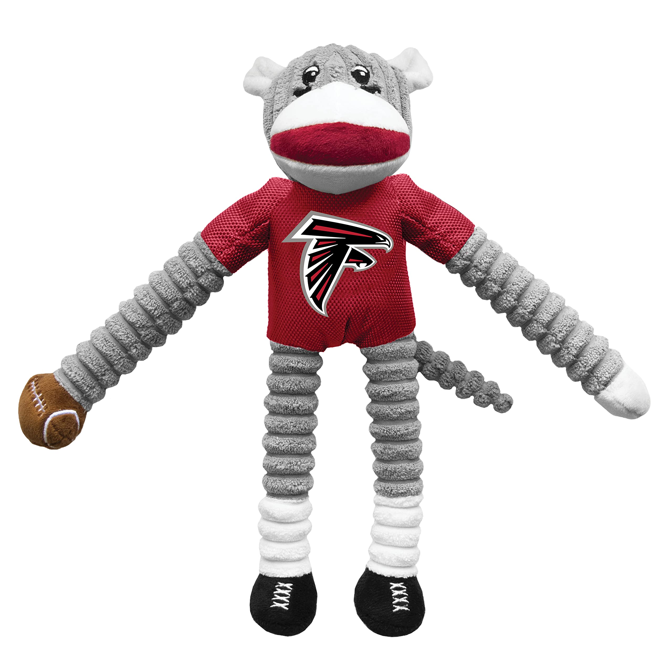 Littlearth NFL Atlanta Falcons Sock Monkey Pet Toy, Team Color, One Size