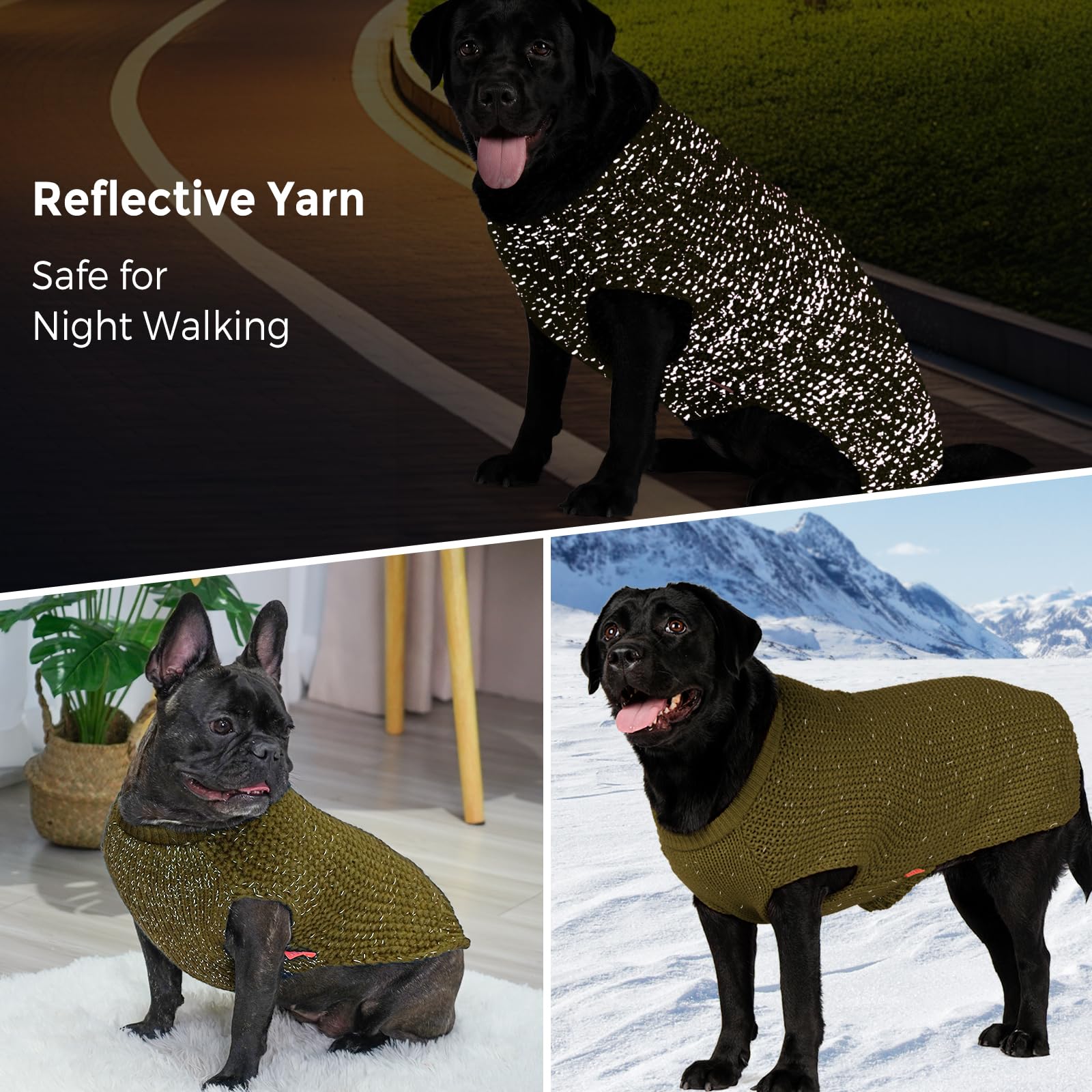 Kyeese Dog Sweater Warm Pet Sweater Medium Size Pets Comfy Pets Coats Stretchy Dog Sweater For Medium Dogs Boy Medium Pet Sweate