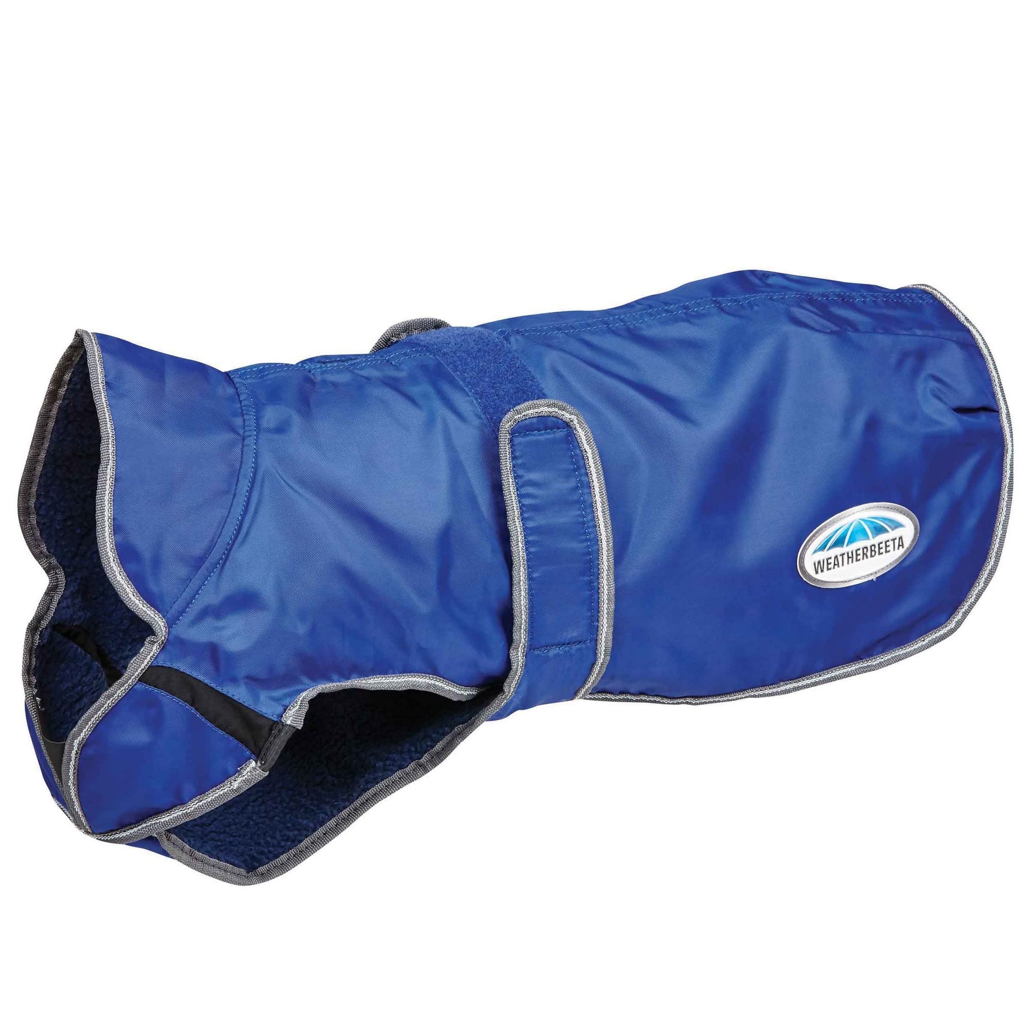 Weatherbeeta Comfitec Windbreaker Free Deluxe Dog Coat, Dark Blue/Grey/White, 16'