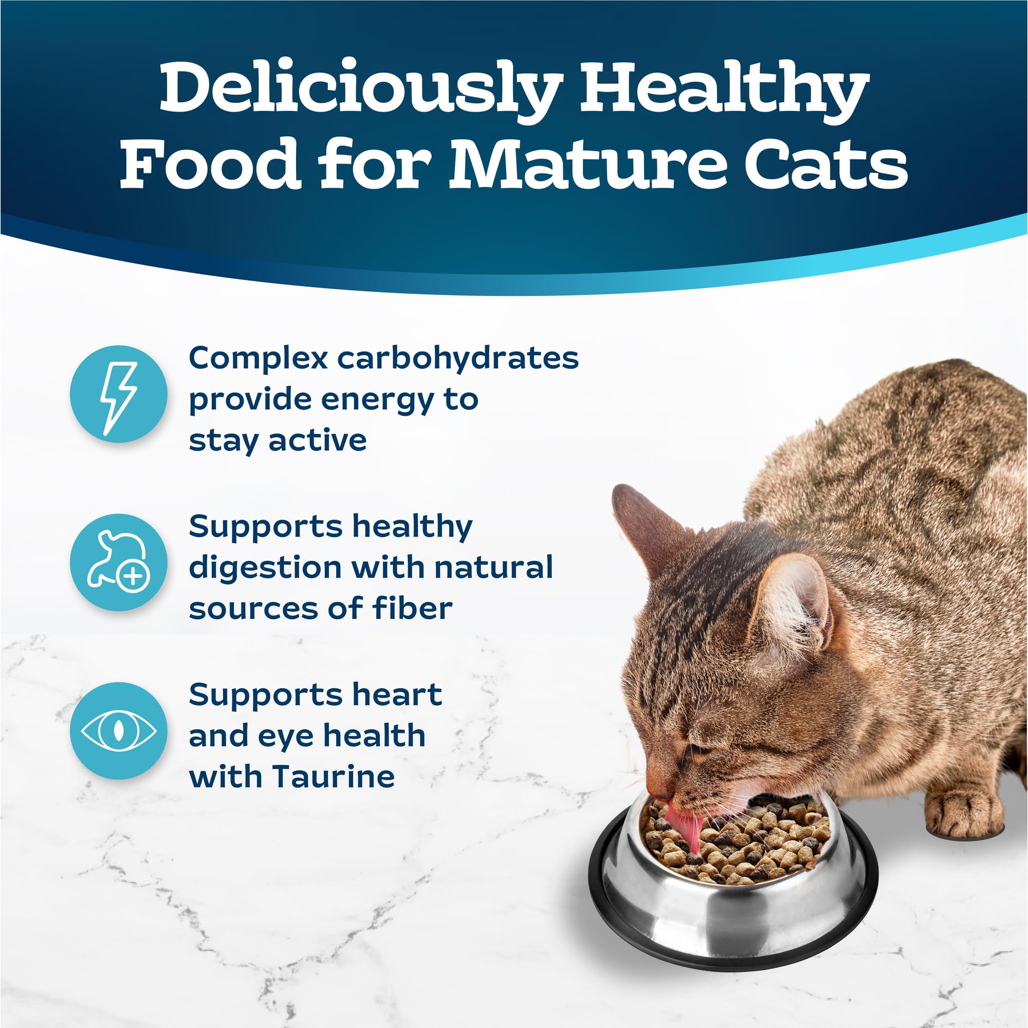 Blue Buffalo Tastefuls Adult 7+ Natural Dry Cat Food, Chicken & Brown Rice 10lb Bag