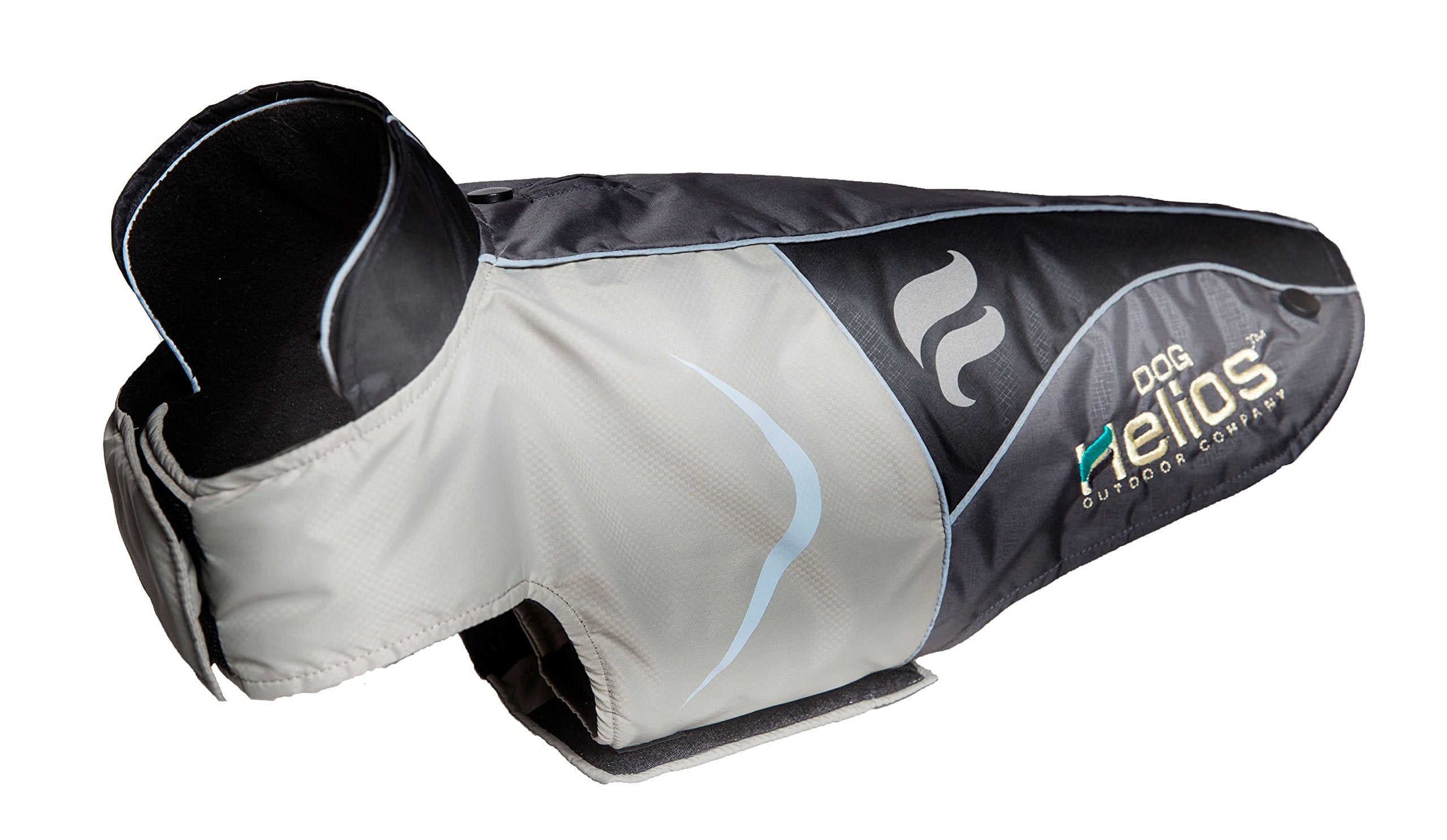 Helios Lotus-Rusher Waterproof 2-in-1 Convertible Dog Jacket w/Blackshark Technology, Small, Grey, Black