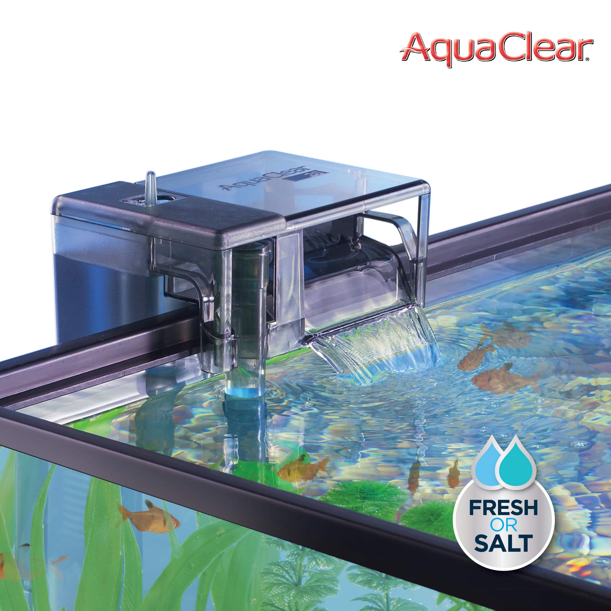 AquaClear 20 Power Filter for 5-20 Gallon Aquariums - Efficient Black Fish Tank Filter